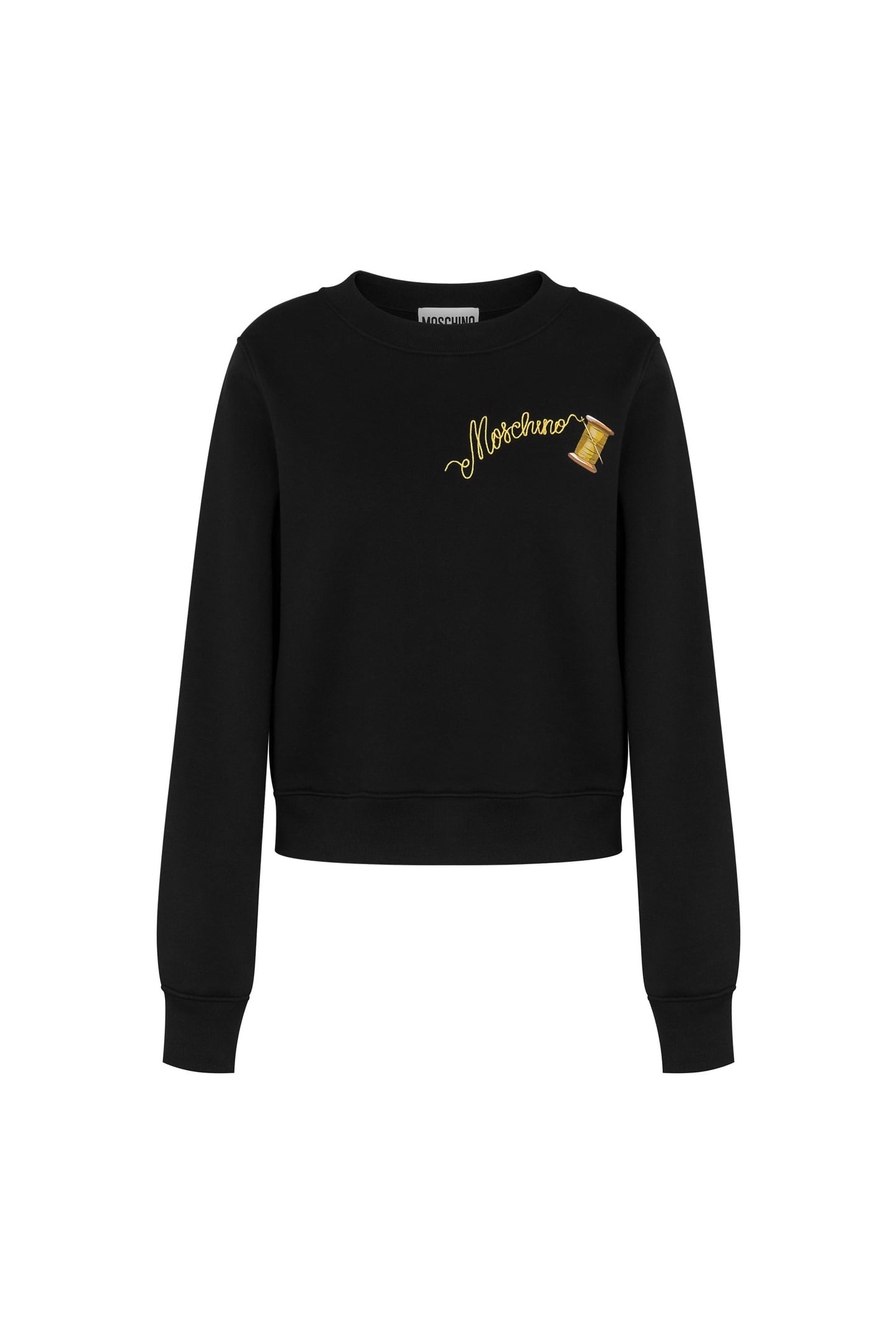 ORGANIC COTTON SWEATSHIRT SARTORIAL LOGO EMBROIDERY BLACK 3