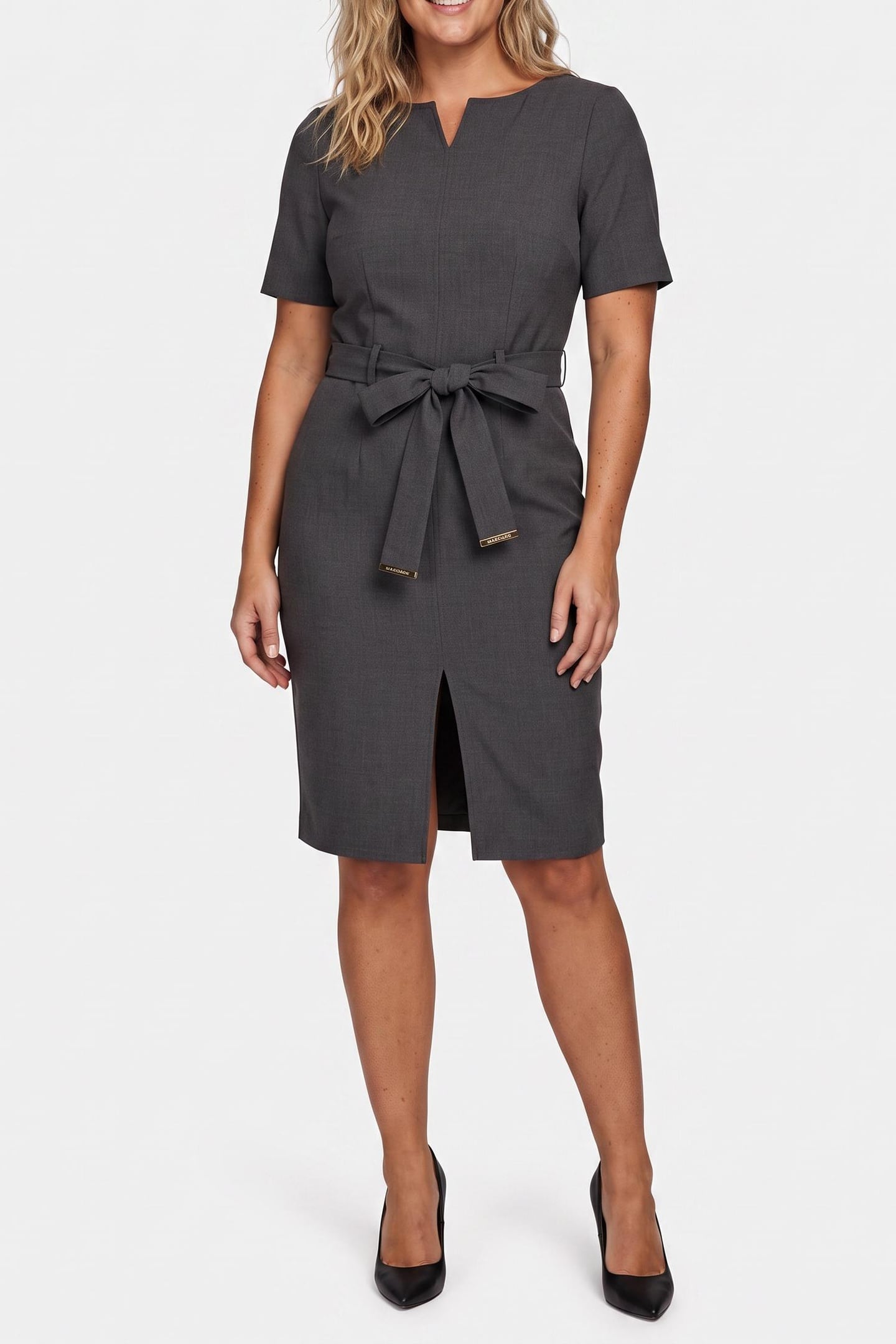 BESSY SLIM SS MIDI D DARK GREY 1