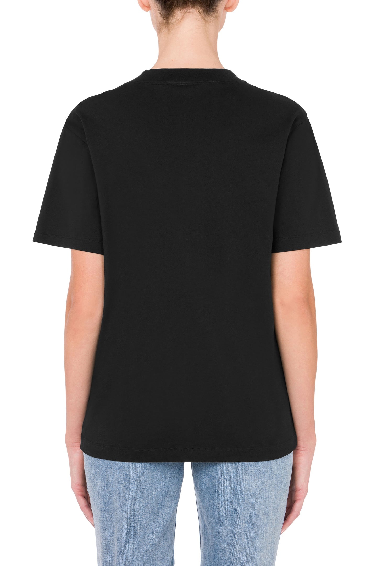 T-SHIRT IN JERSEY PEACE SYMBOL BLACK 2