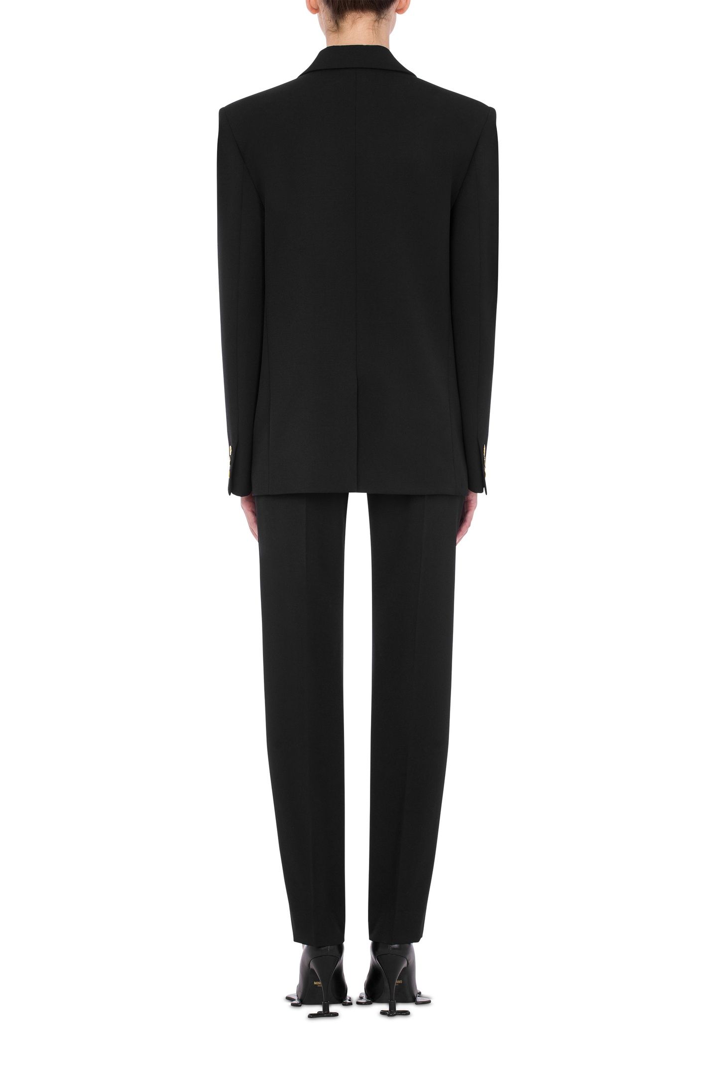 MORPHED BUTTONS WOOL GABARDINE JACKET BLACK 2