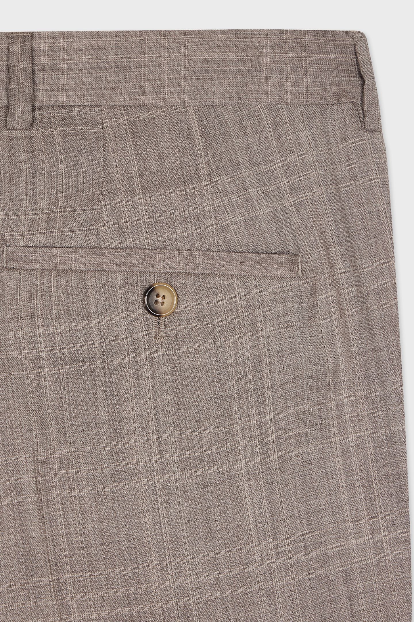 MENS TAILORED FIT 2 BUTTON SUIT GREY BEIGE 6