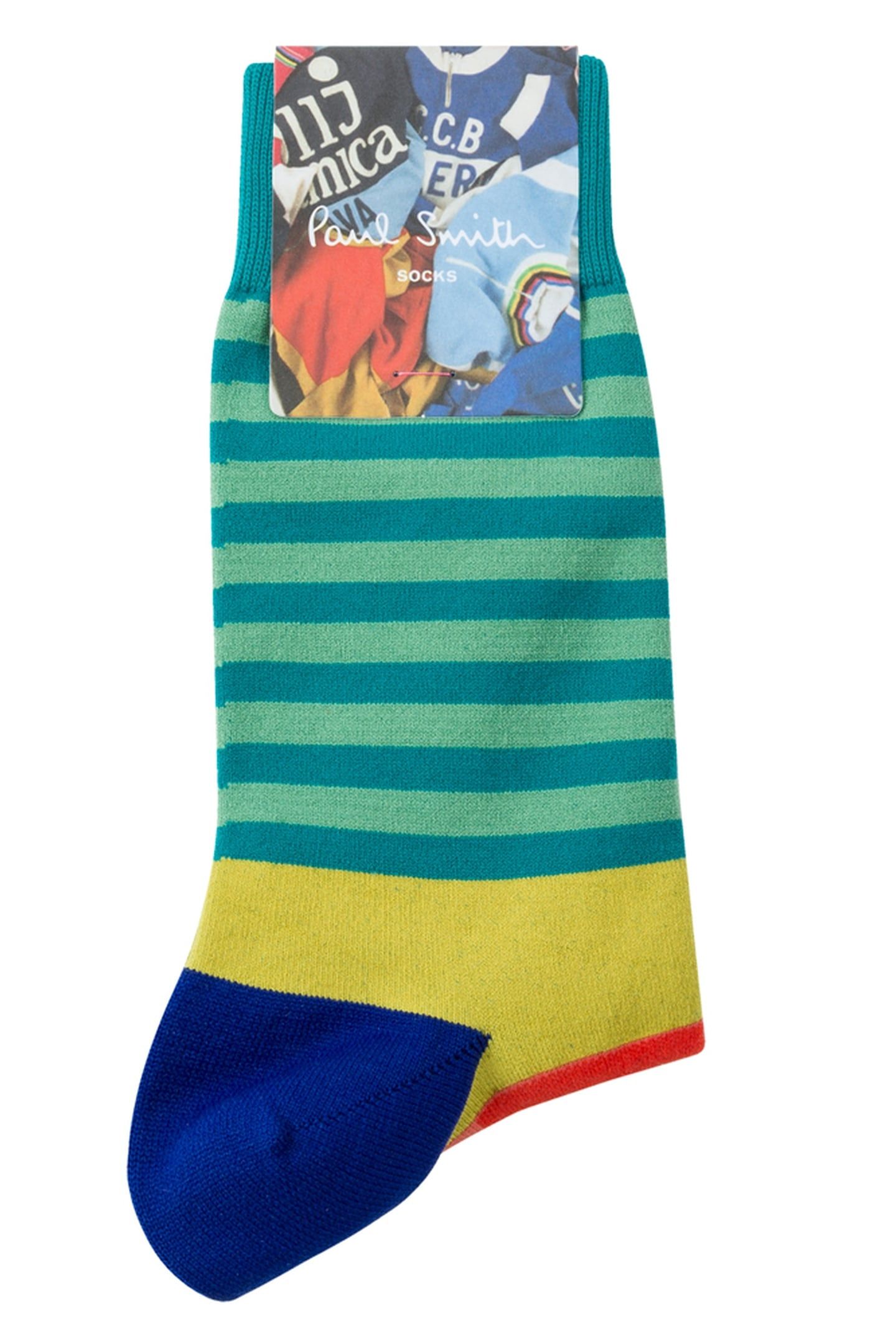 MEN CYCLE SOCK CALF STRIPE ARTIST_STRIPE 2