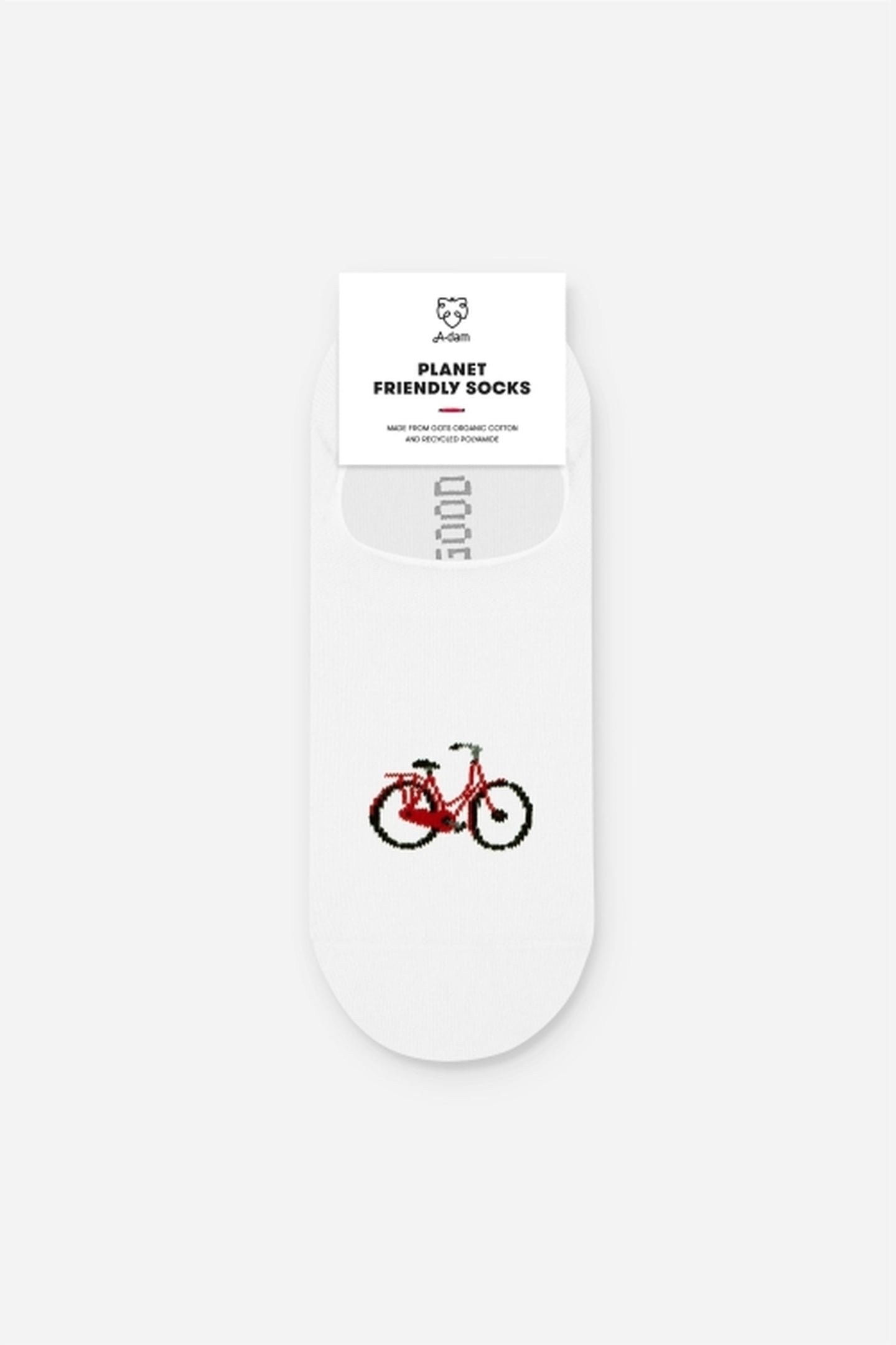 A-DAM 3-PACK CASUAL SOCKS WHITE BIKE OPTIC WHITE 3