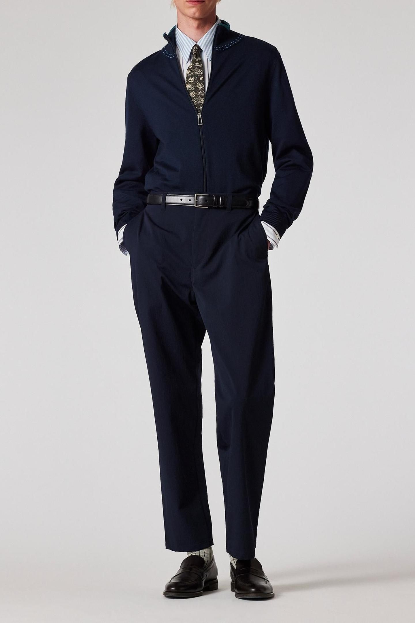 MENS CARDIGAN ZIP THRU INKY_BLUE 2