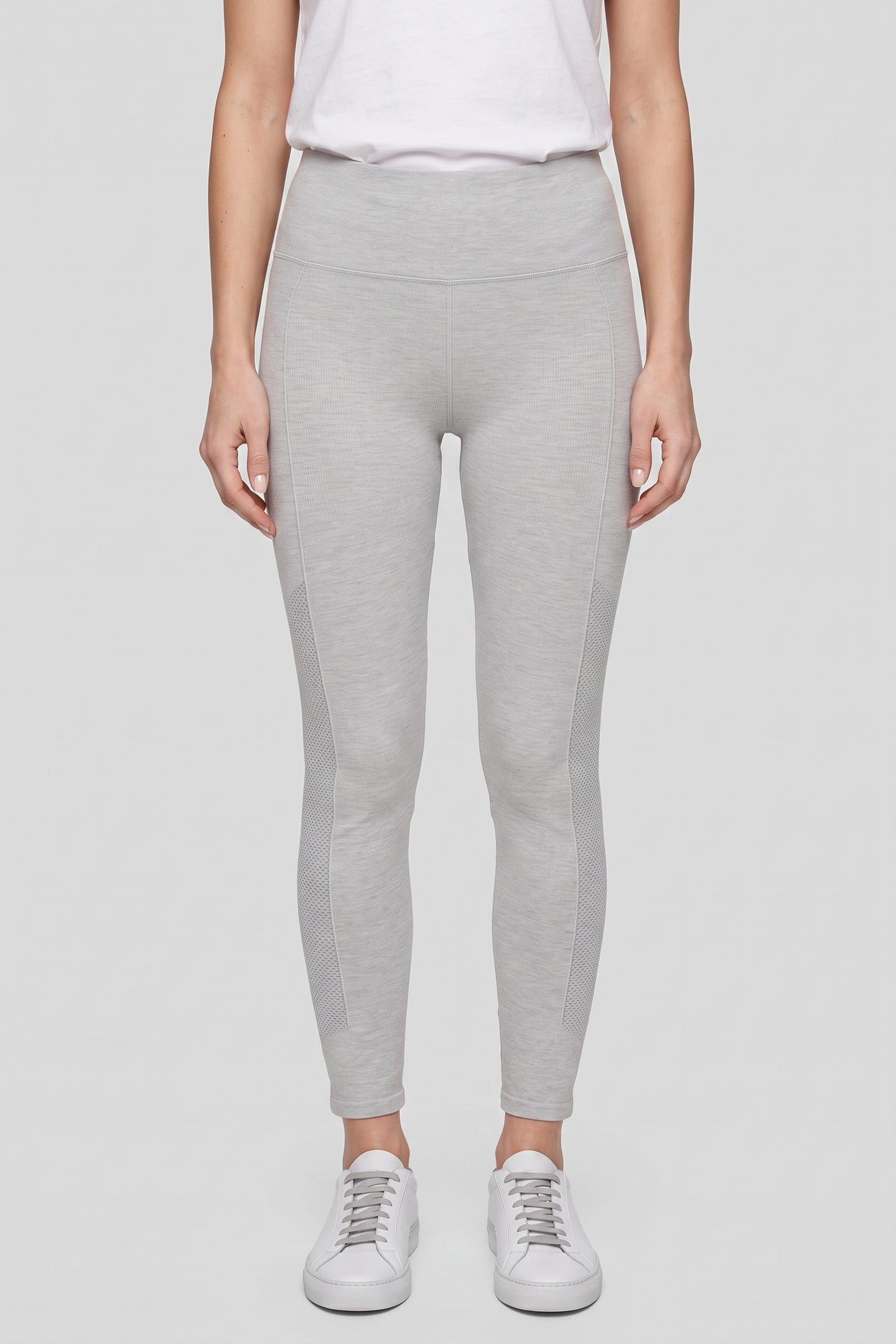 SYNC HIGH-WAISTED PERFORATED 7/8 LIGHT GREY HEATHER 4