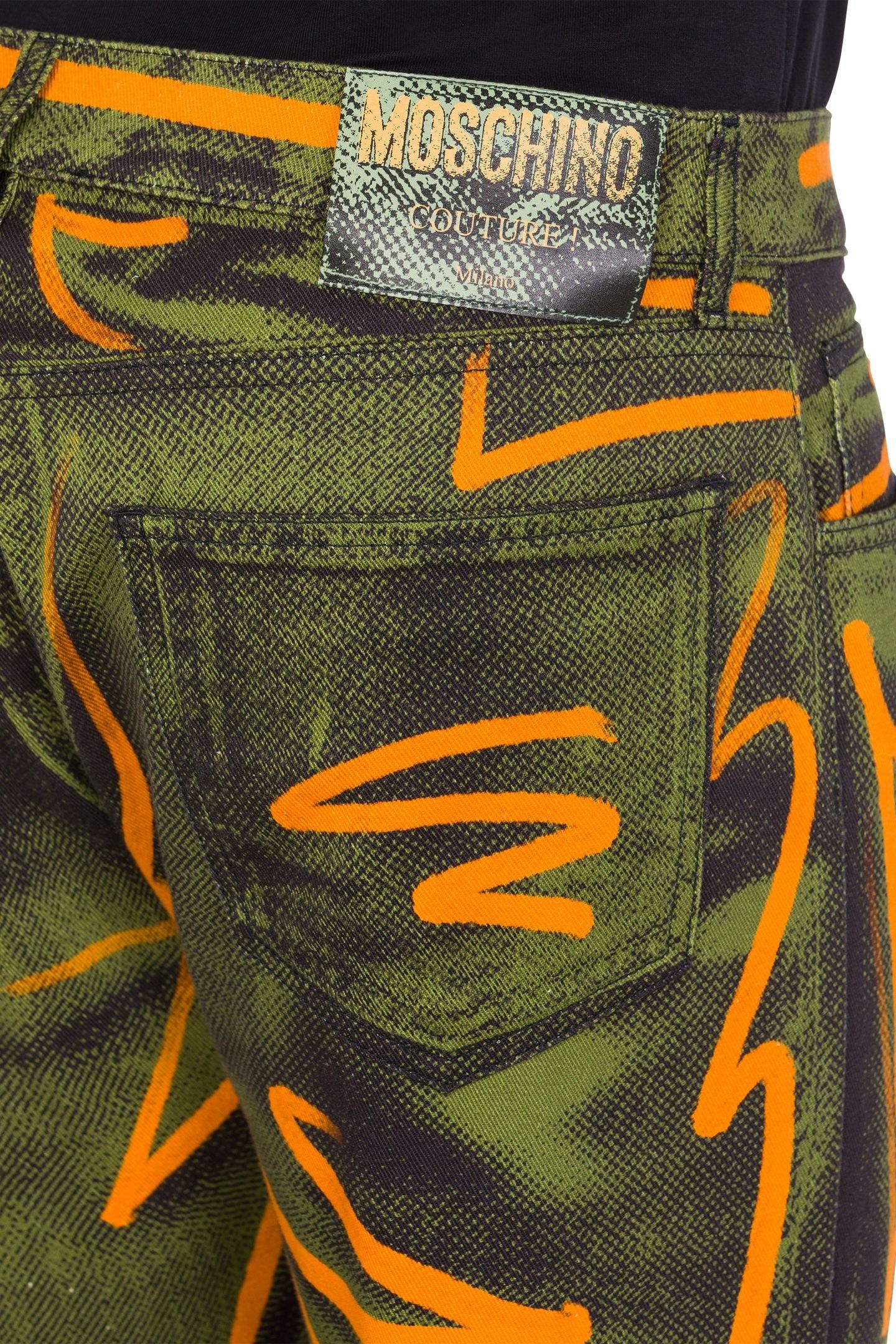 SHADOWS & SQUIGGLES COTTON BULL TROUSERS GREEN 4