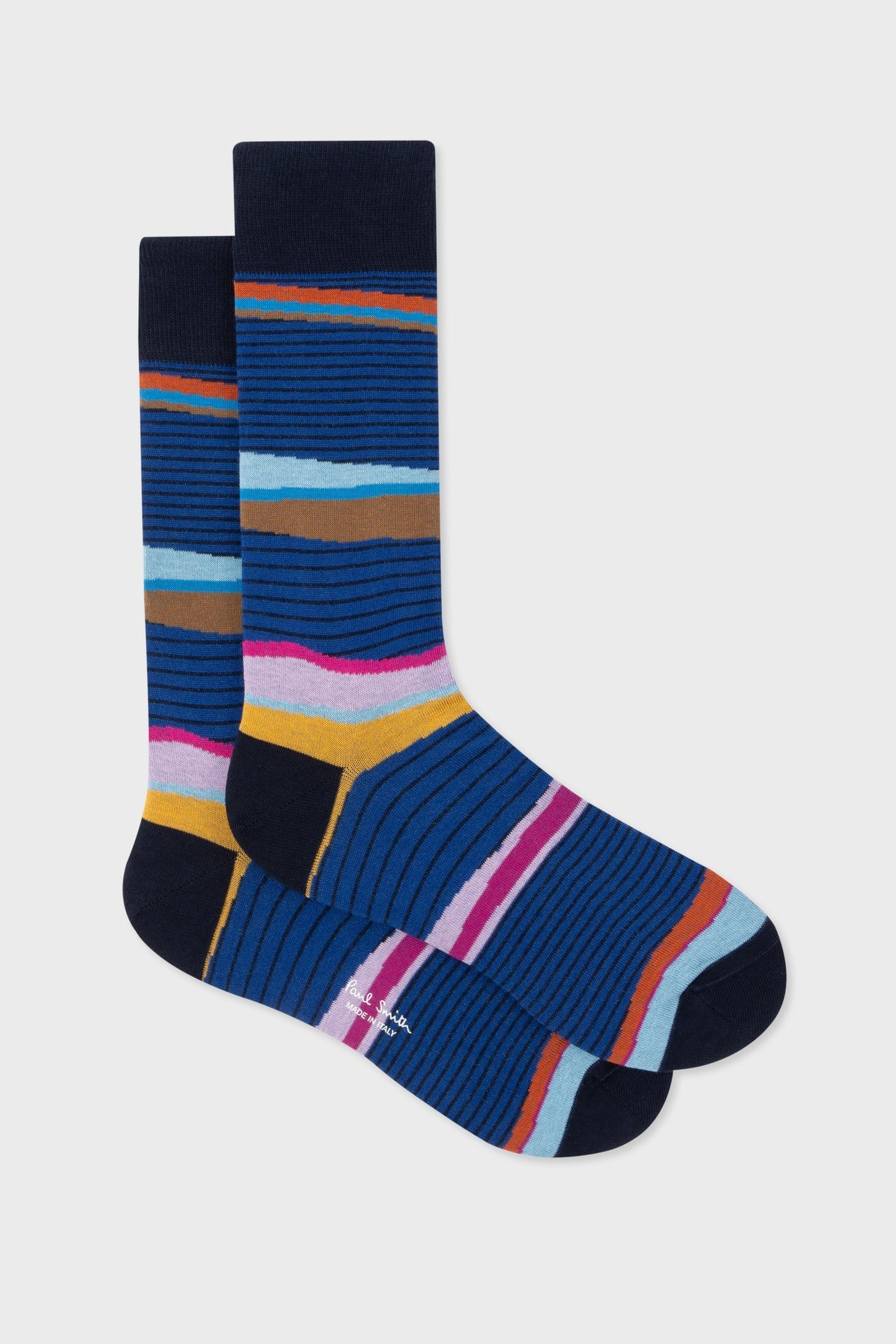 MEN SOCK ELI STRIPE NAVY 1