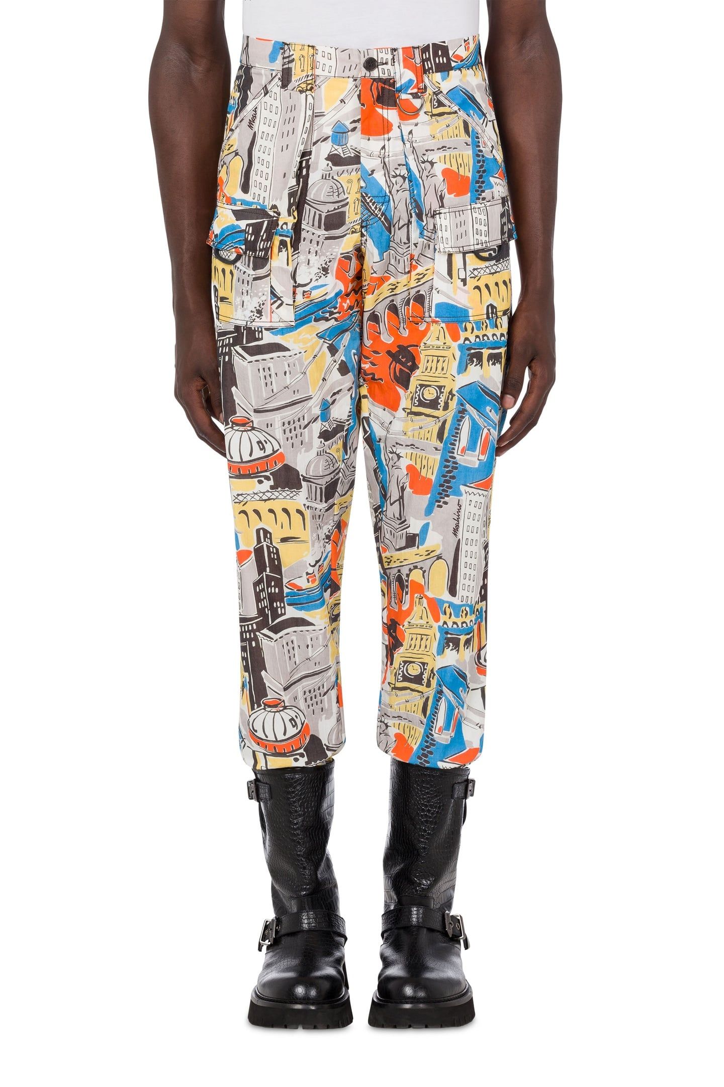 CITY PRINT NYLON TROUSERS GREY 1