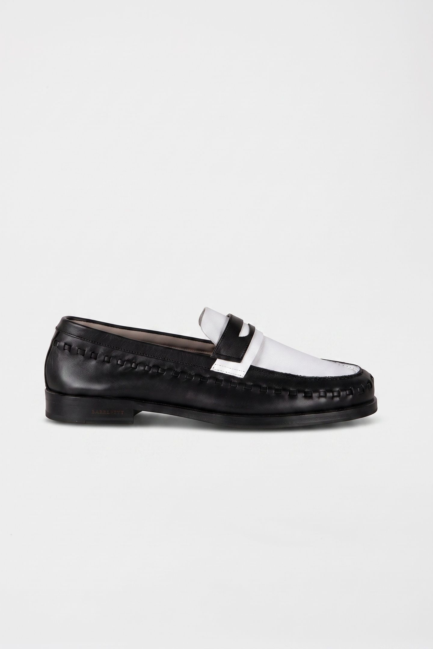 SAMMY LEATHER LOAFER BLACK/WHITE 1