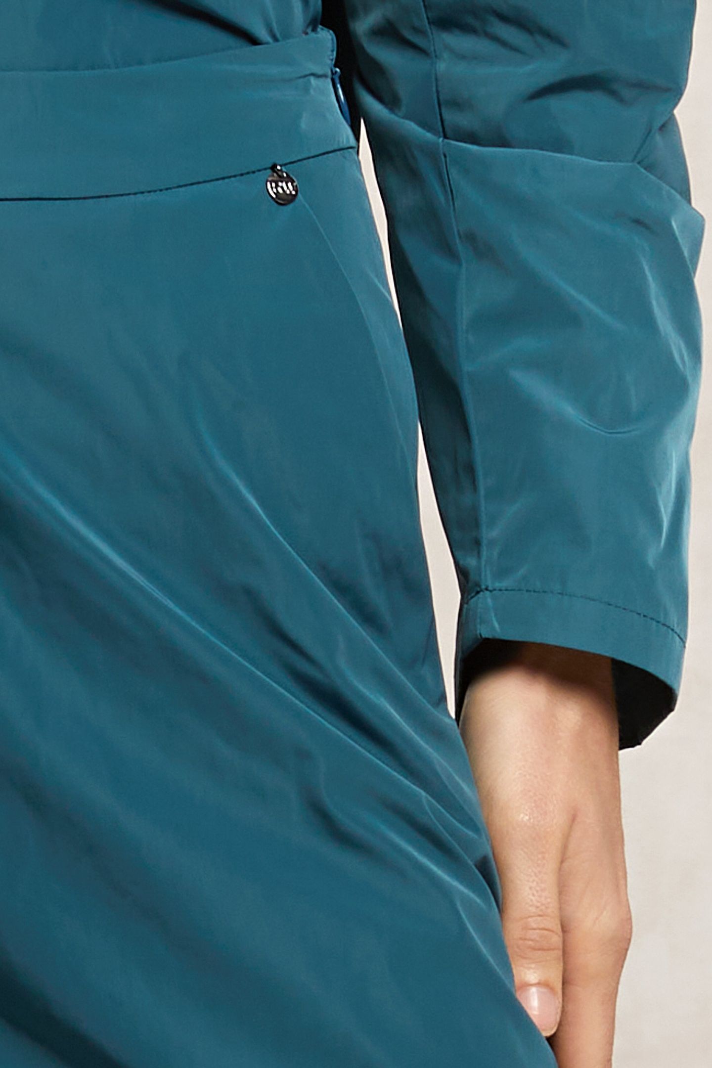 LONG LOOSE TAFFETA PANTS GREEN 4