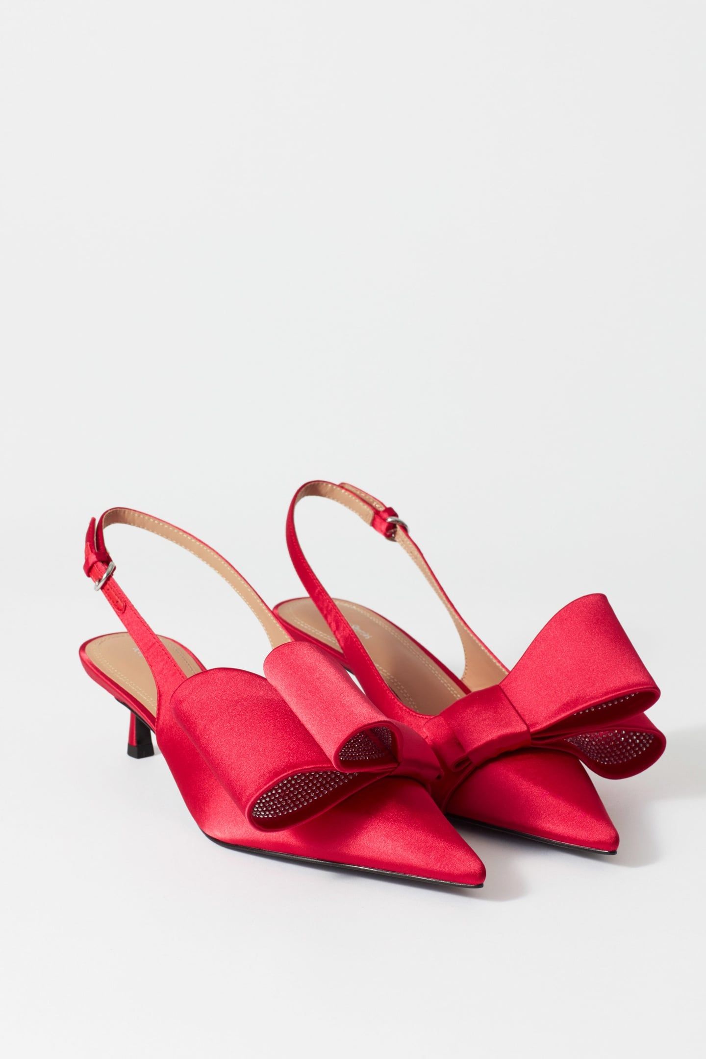 CRISTEL KITTEN HEEL RED 2