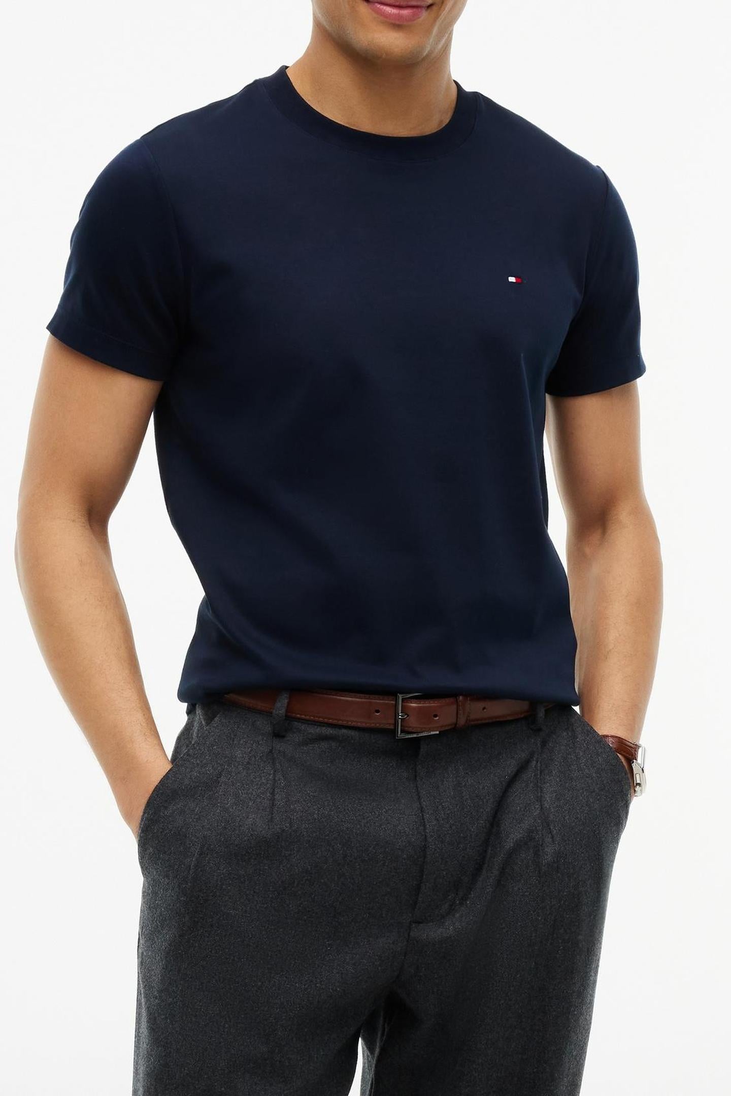 LUXURY INTERLOCK T-SHIRT NAVY BLUE 3