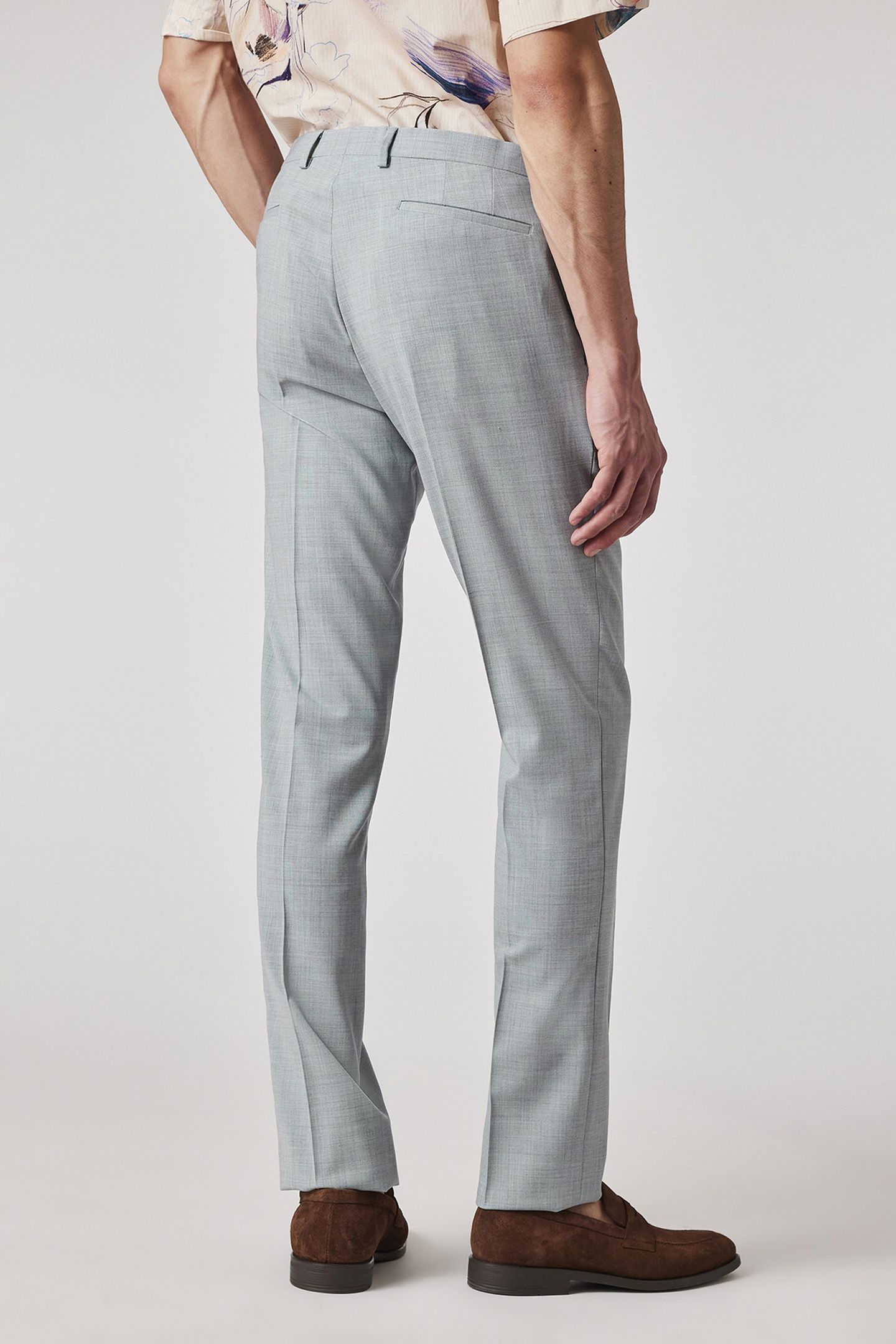 MENS SLIM FIT 2BTN SUIT LIGHT BLUE 4