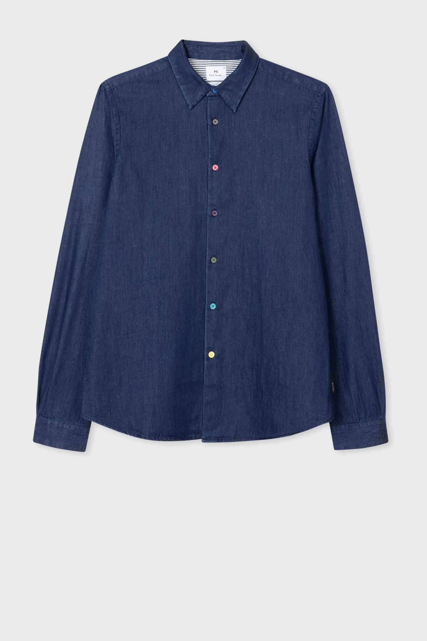 MENS LS TAILORED FIT SHIRT RINSE WASH 1