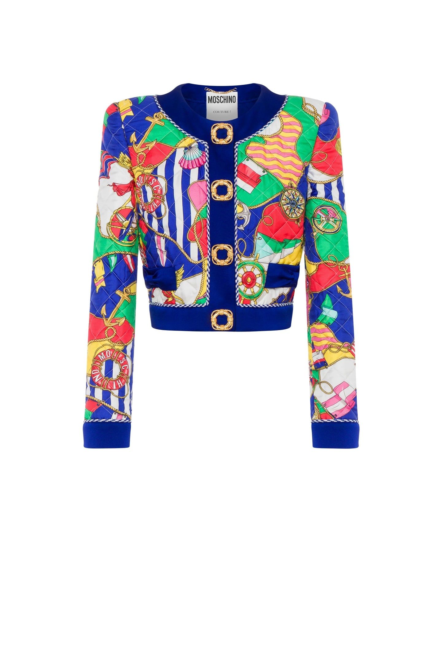 ALLOVER NAUTICAL SILK TWILL JACKET BLUE 3