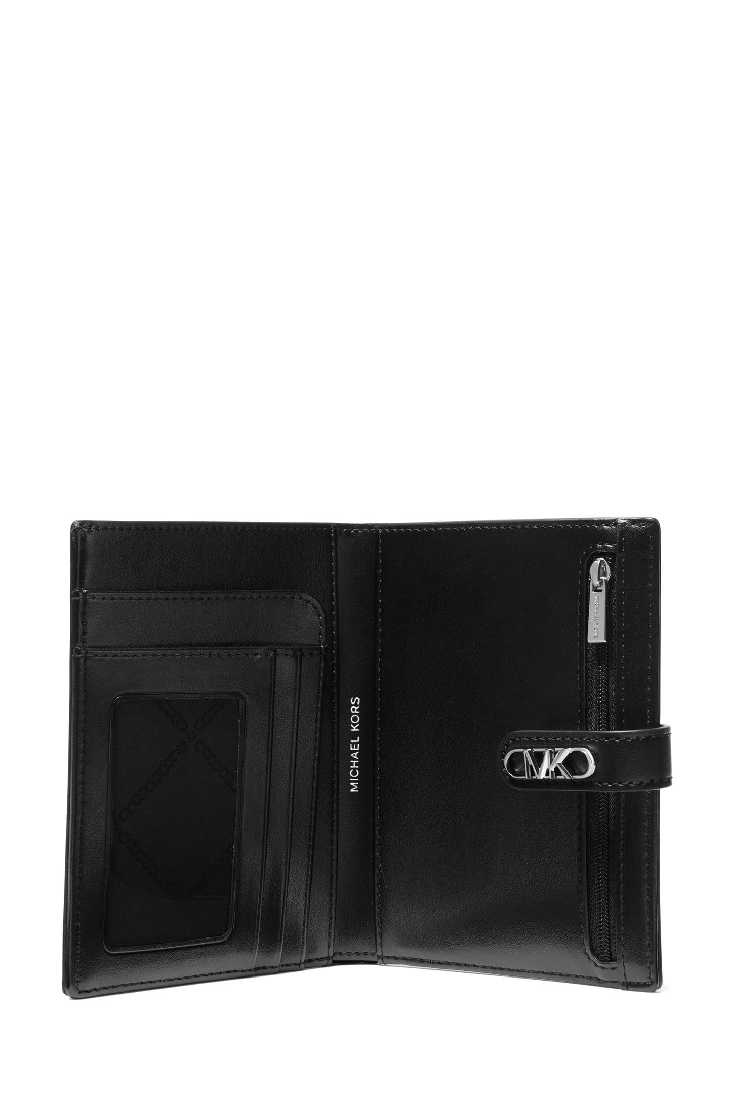 MEDIUM TAB PASSPORT WALLET BLACK/SILVER 2