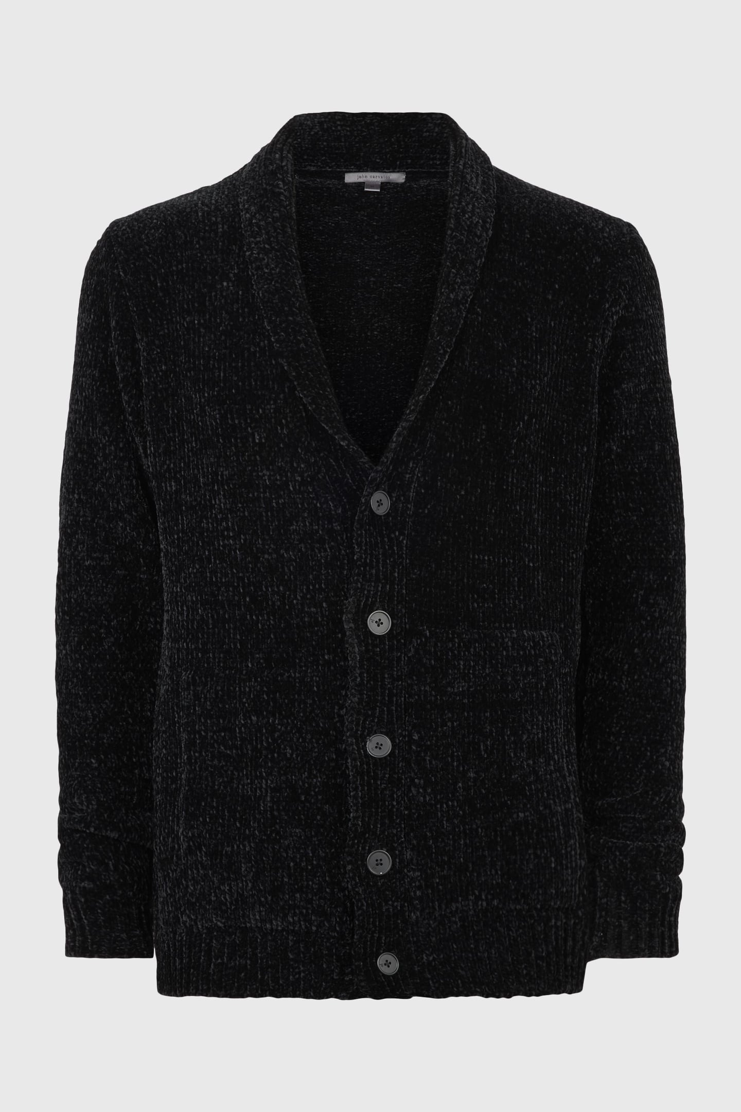 VARICK LS CHENILLE SHAWL BLACK 3