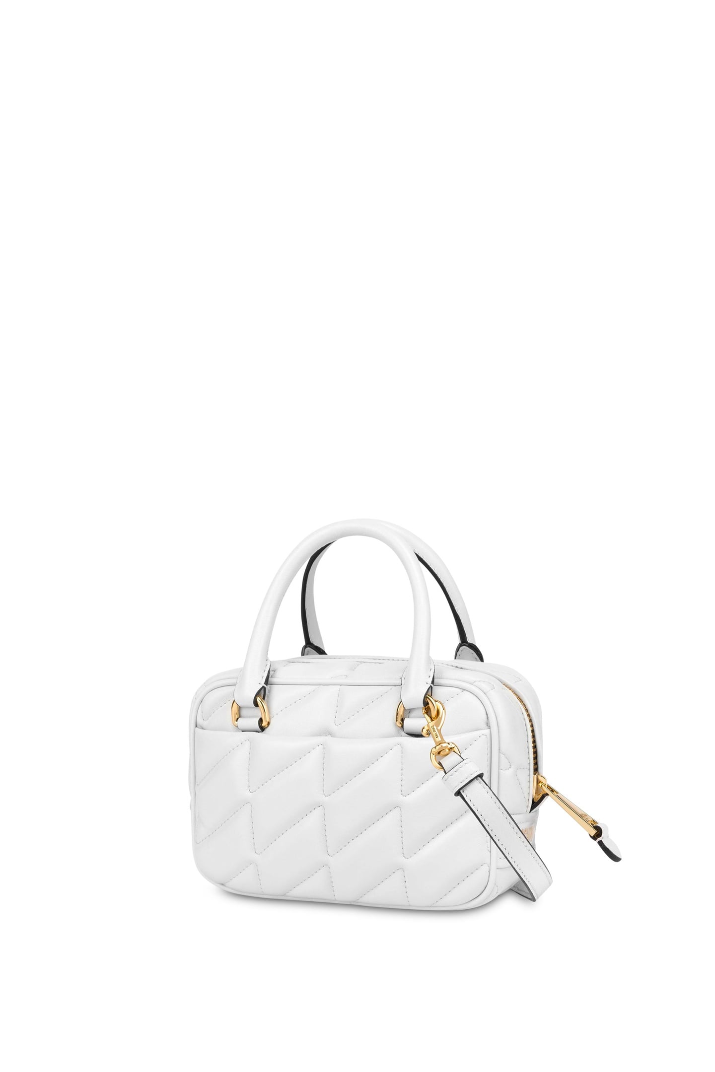 DOUBLE SMILEY® LOGO QUILTED HANDBAG WHITE 2