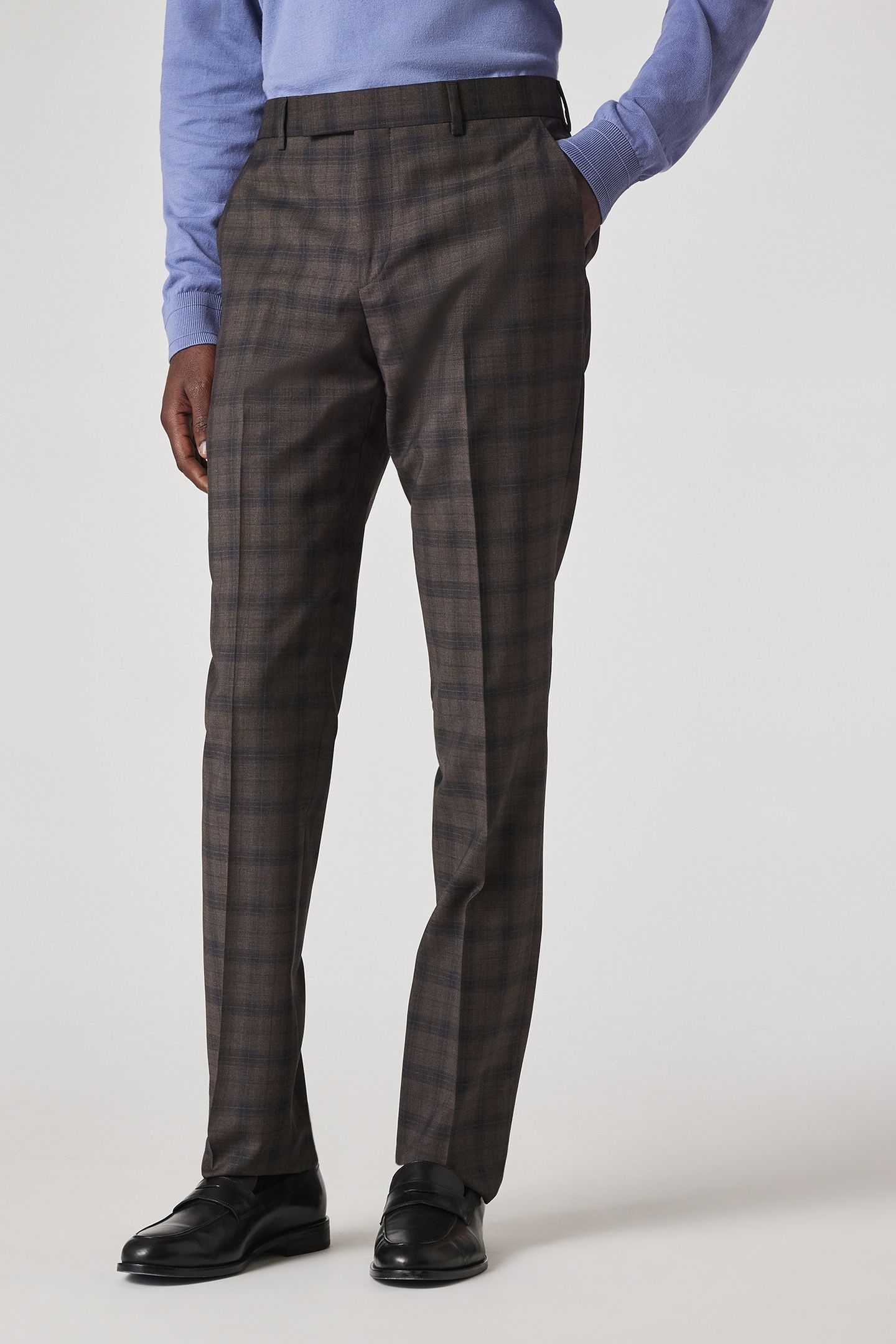 MENS TAILORED FIT 2 BUTTON SUIT HAZELNUT 1