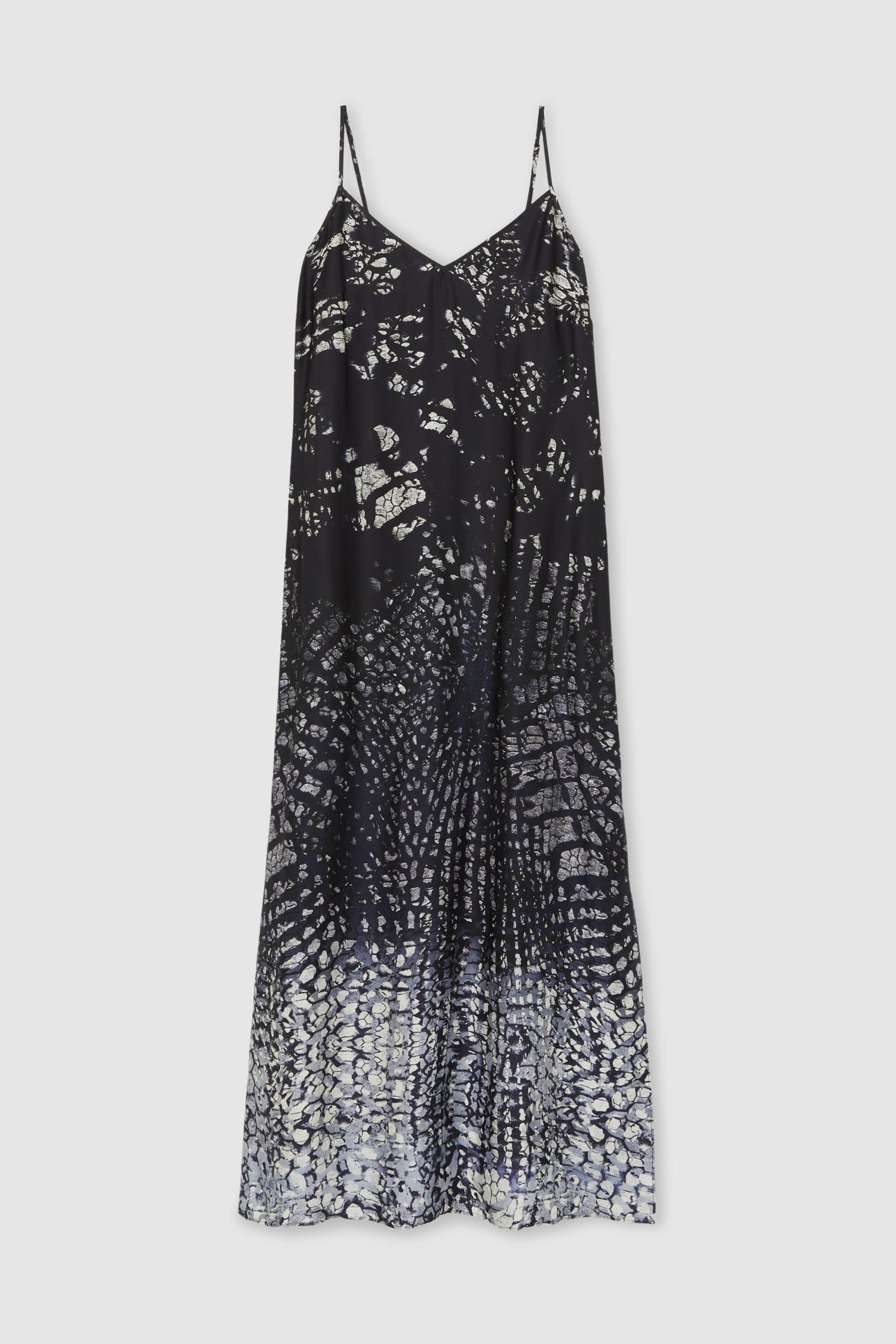 PRINTED SLIP DRESS NAVY 4