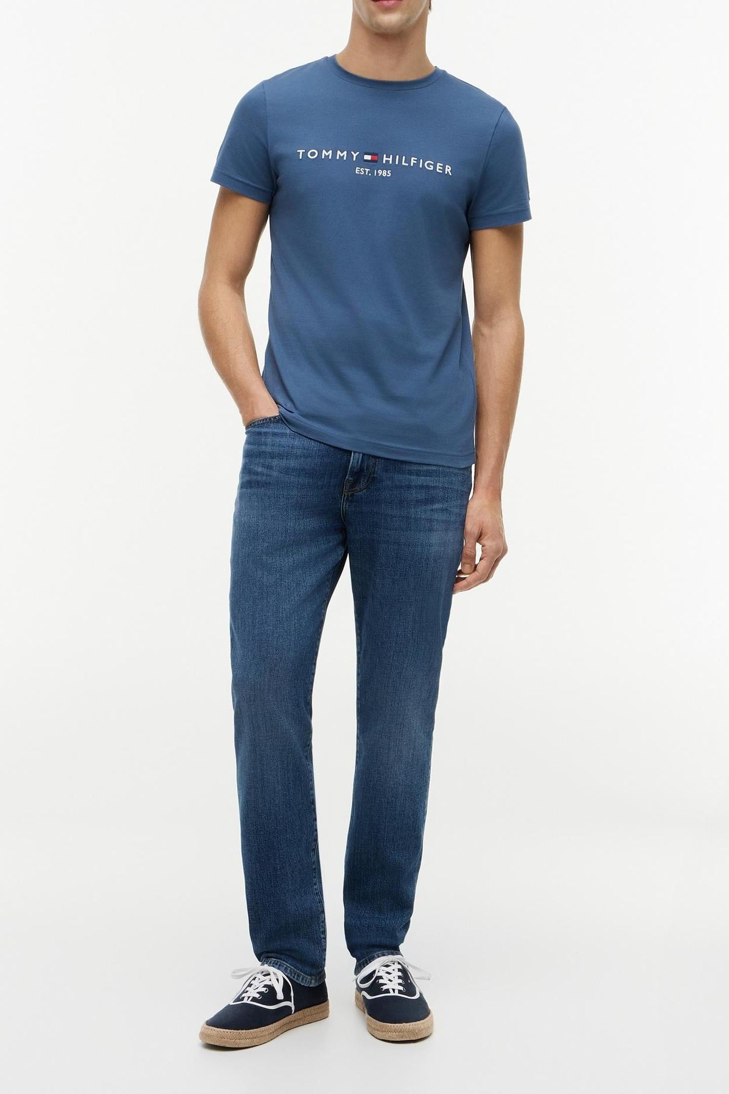 TOMMY LOGO TEE AEGEAN SEA 1