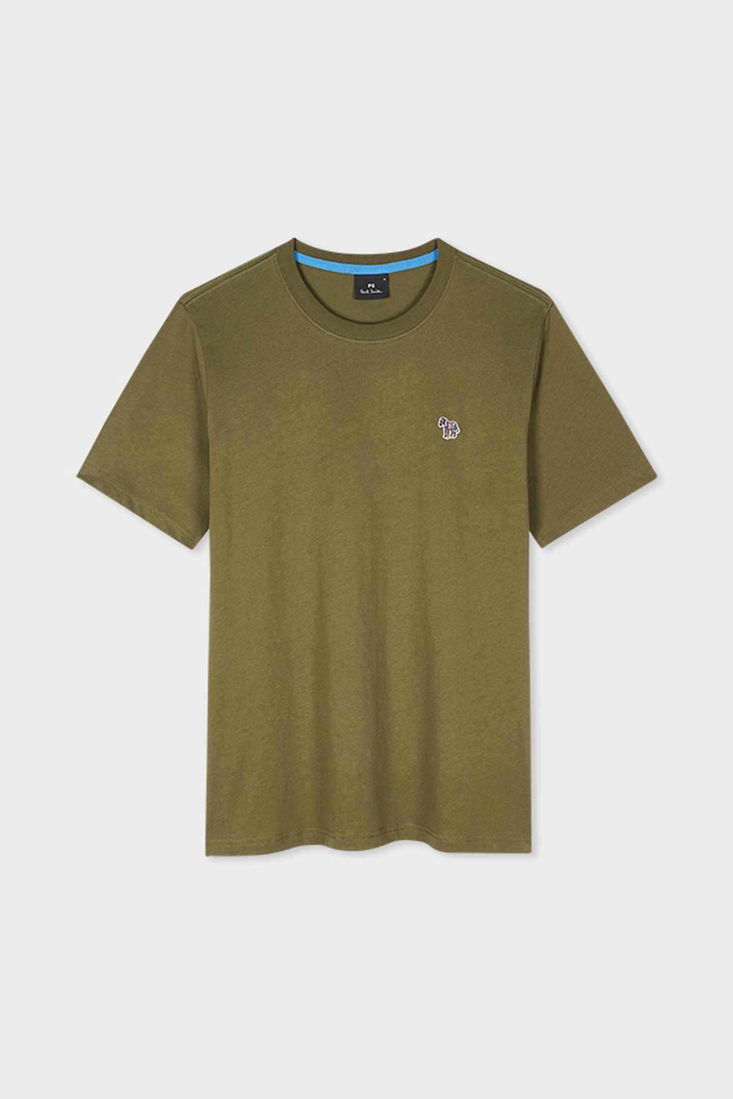 MENS REG FIT SS TSHIRT ZEBRA OLIVE GREEN 5