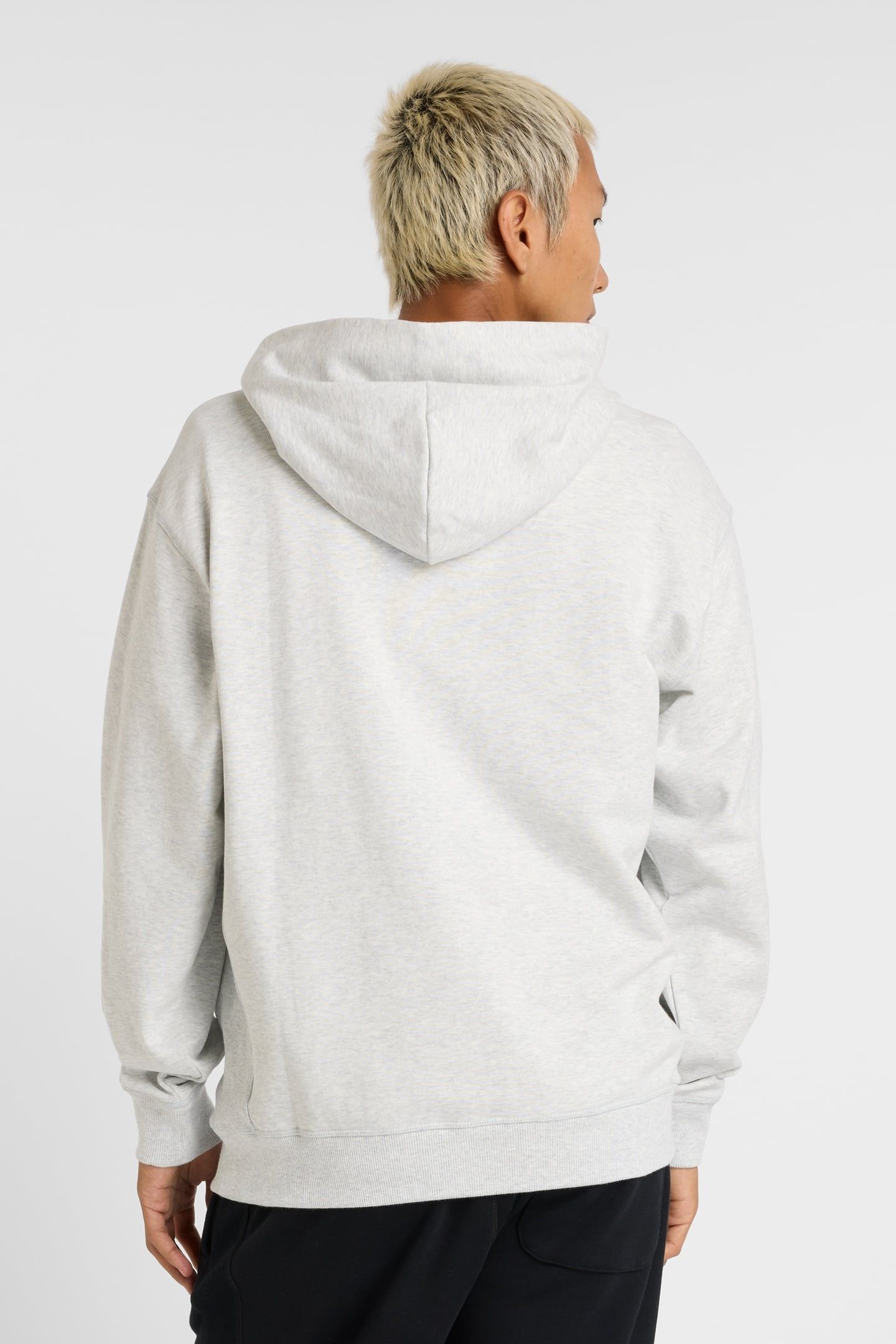ATHLETICS FRENCH TERRY LOGO HOODIE ASH 2