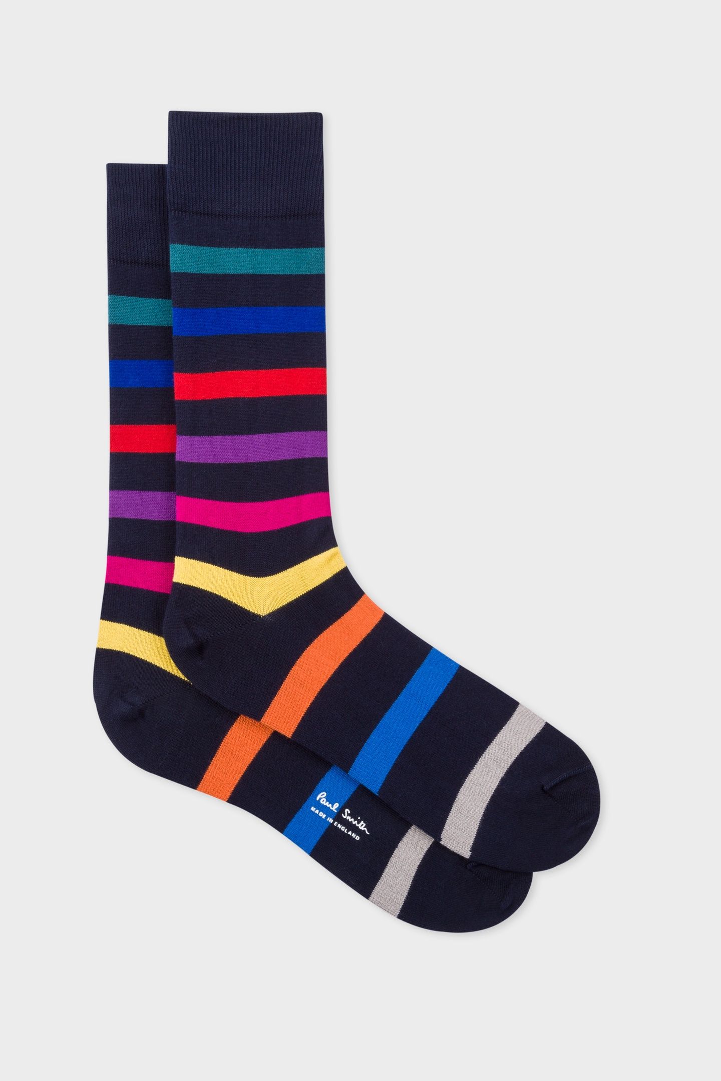 MEN SOCK LOCK STRIPE NAVY 2