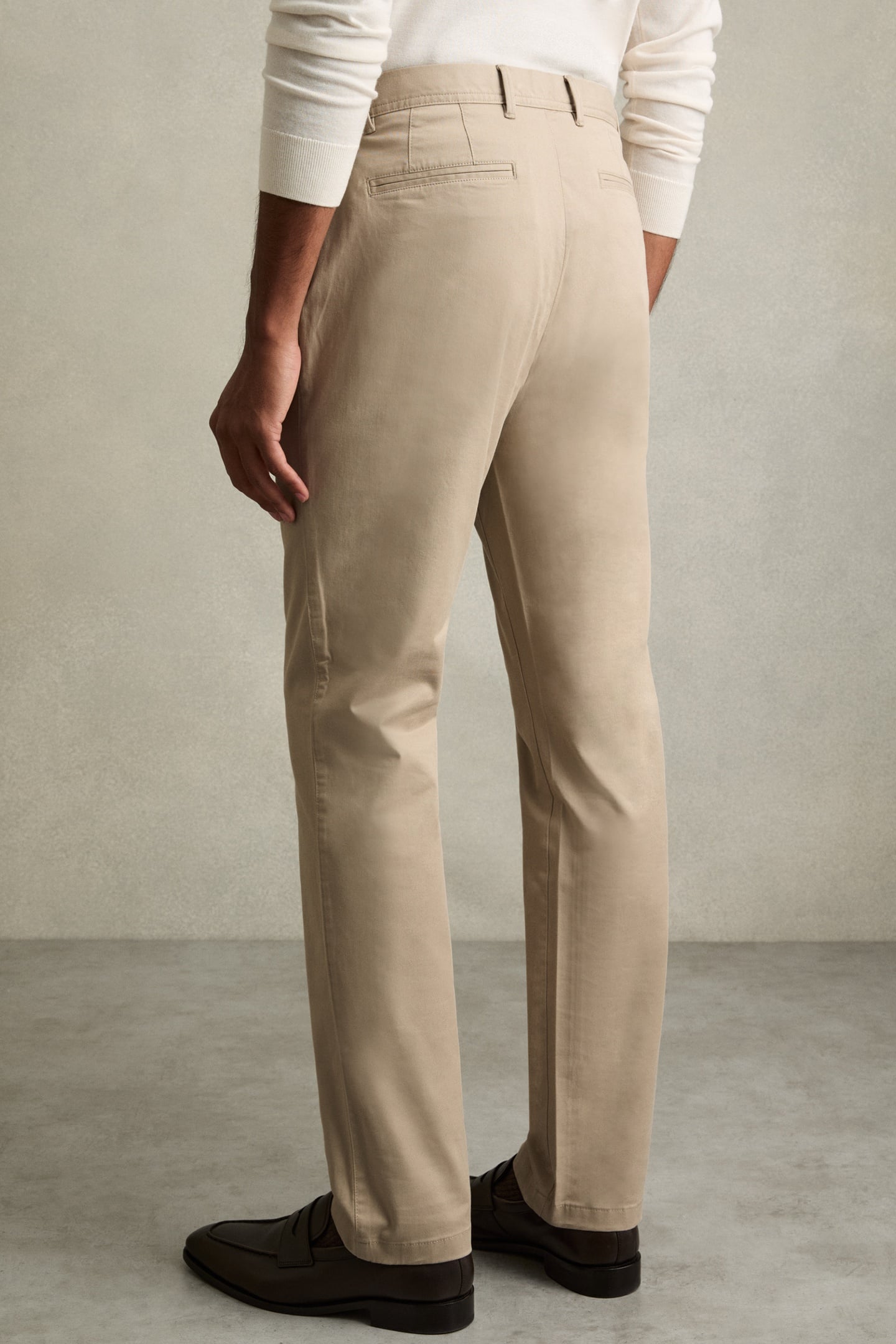 WASHED SLIM FIT CHINO STONE 3