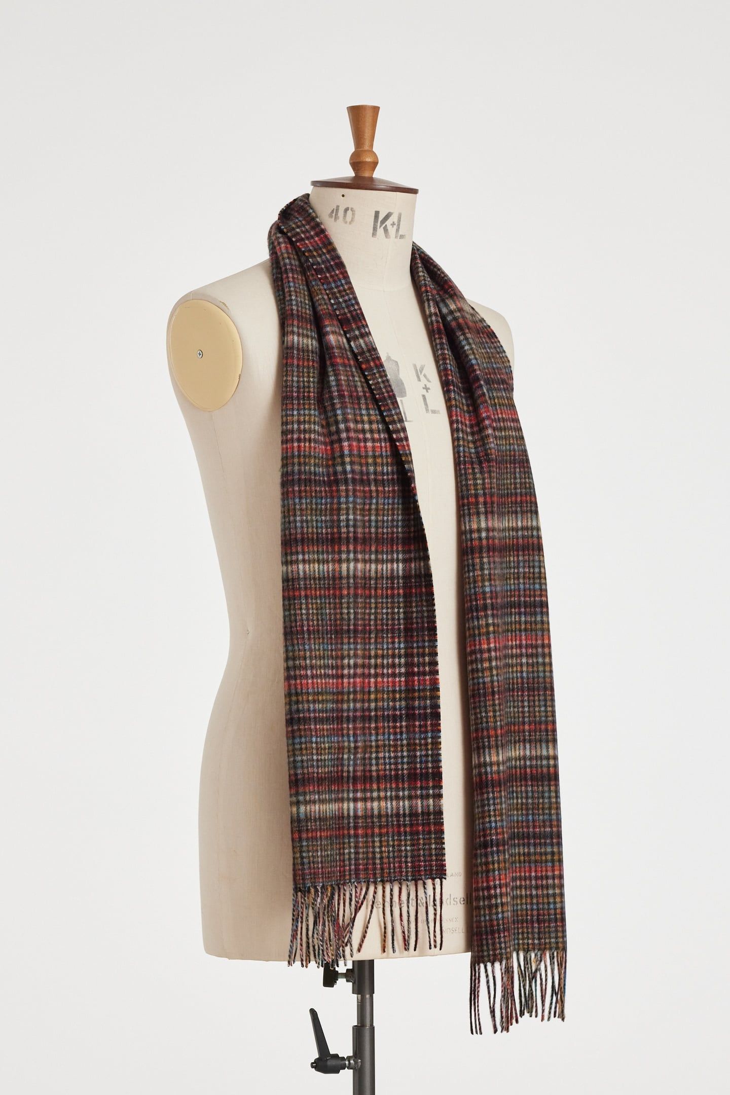 MEN SCARF SIGNTR CHECK MULTI COLOURED 3