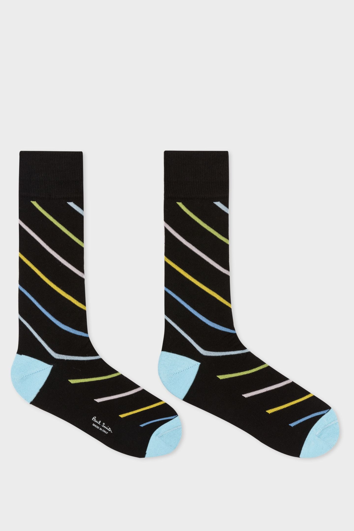 MEN SOCK DIAGANOL BLACK 1