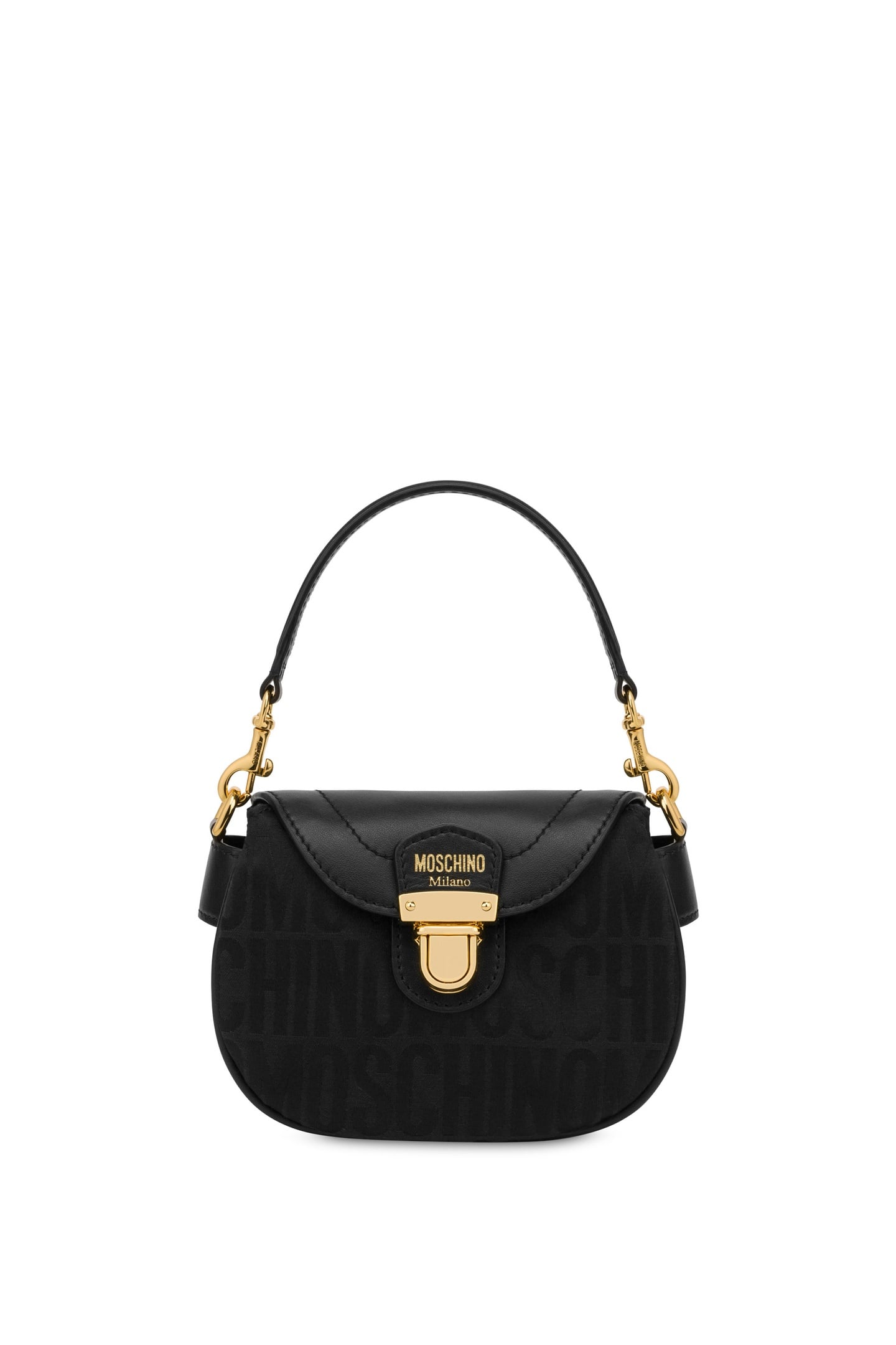 SMALL ALLOVER LOGO HANDBAG BLACK 1