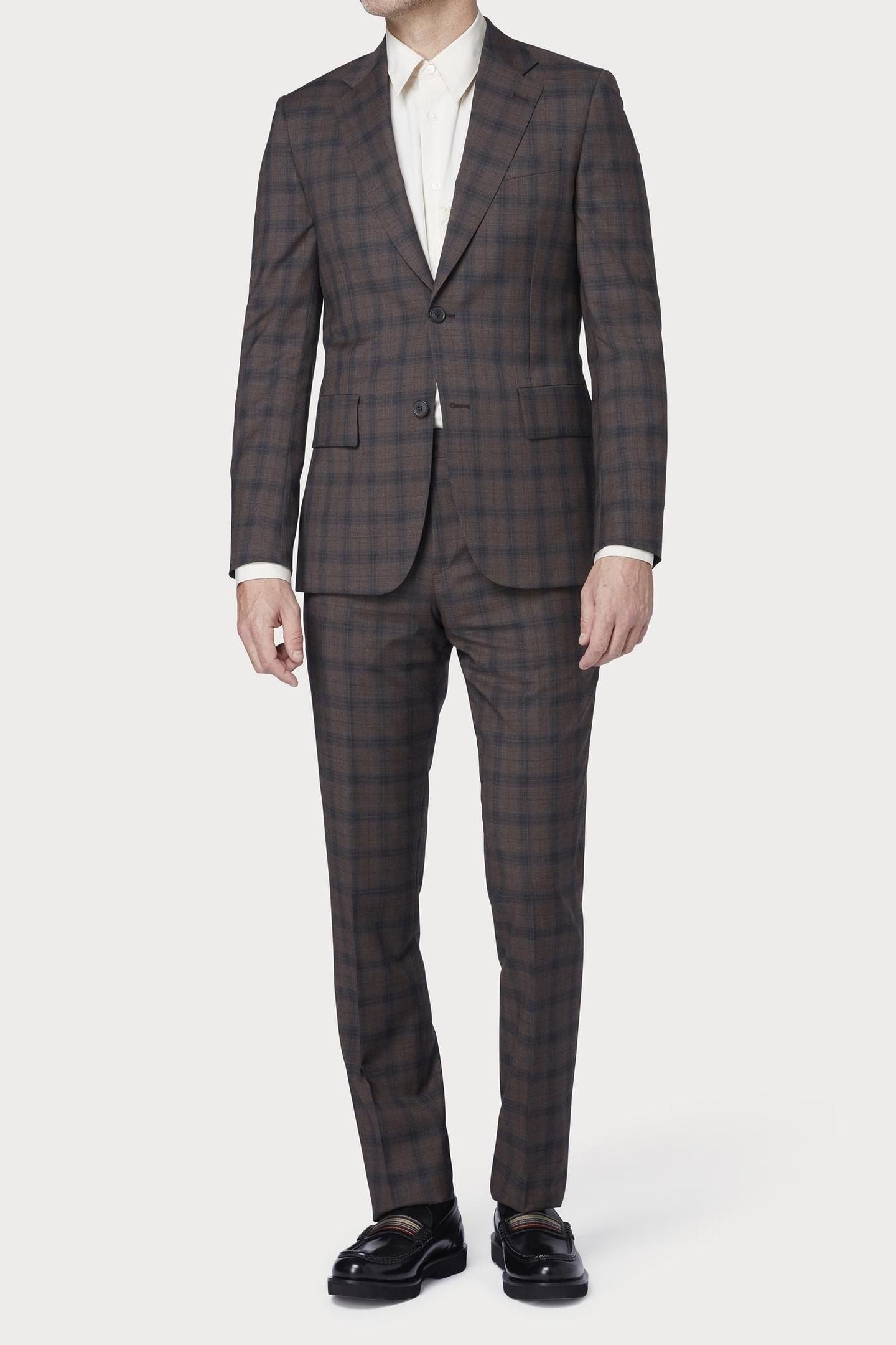 MENS TAILORED FIT 2 BUTTON SUIT HAZELNUT 3