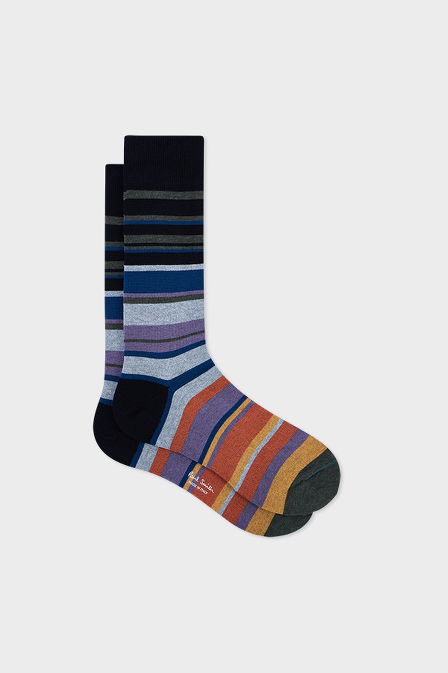 MEN SOCK GABE STRIPE AW24 BLACK 2