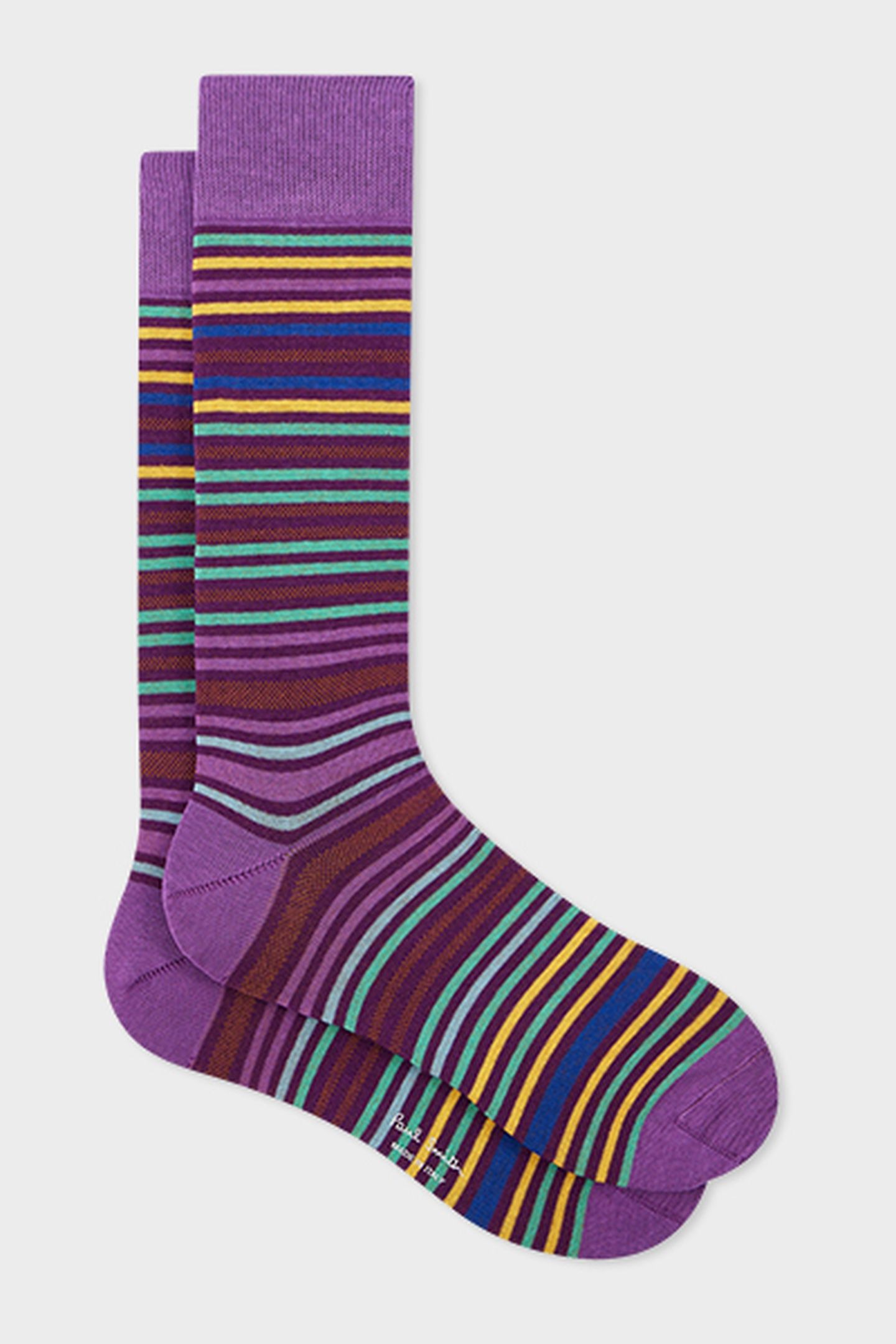 MEN SOCK GAVIN STRIPE DARK VIOLET 3