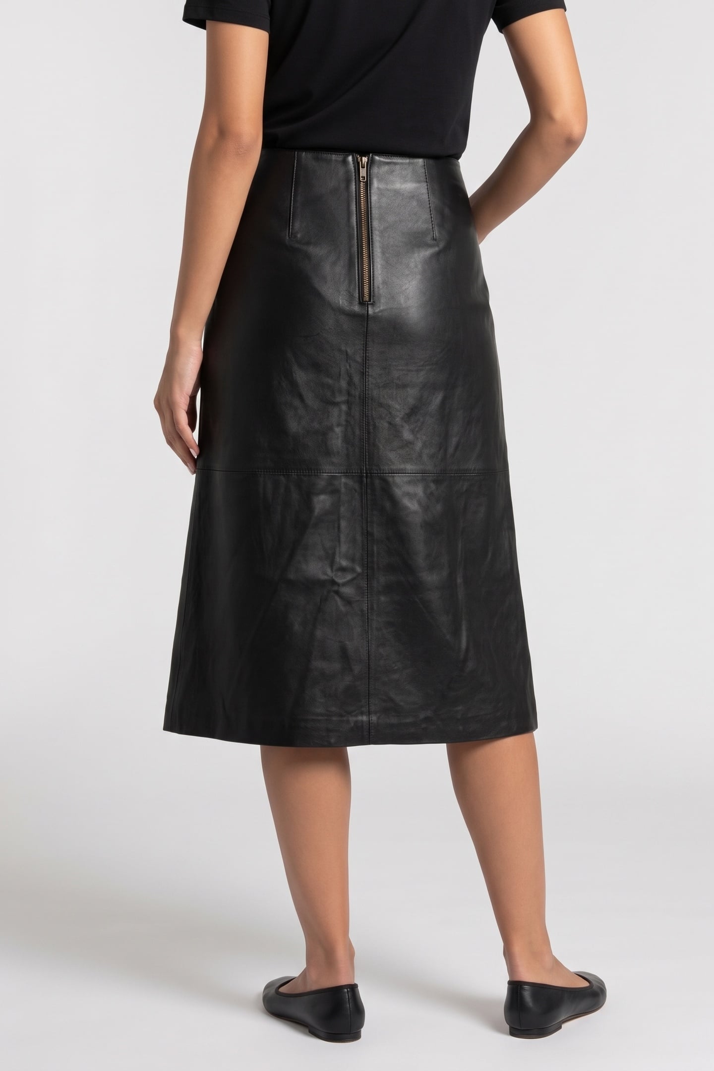 ES ESRA LEATHER SKIRT BLACK 2