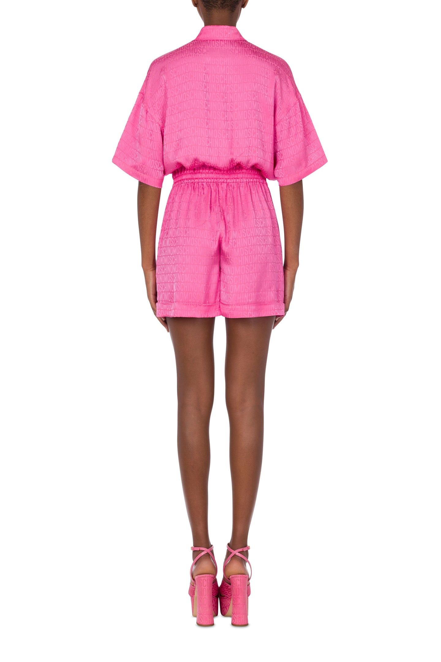 ALLOVER LOGO TWILL JUMPSUIT PINK 2