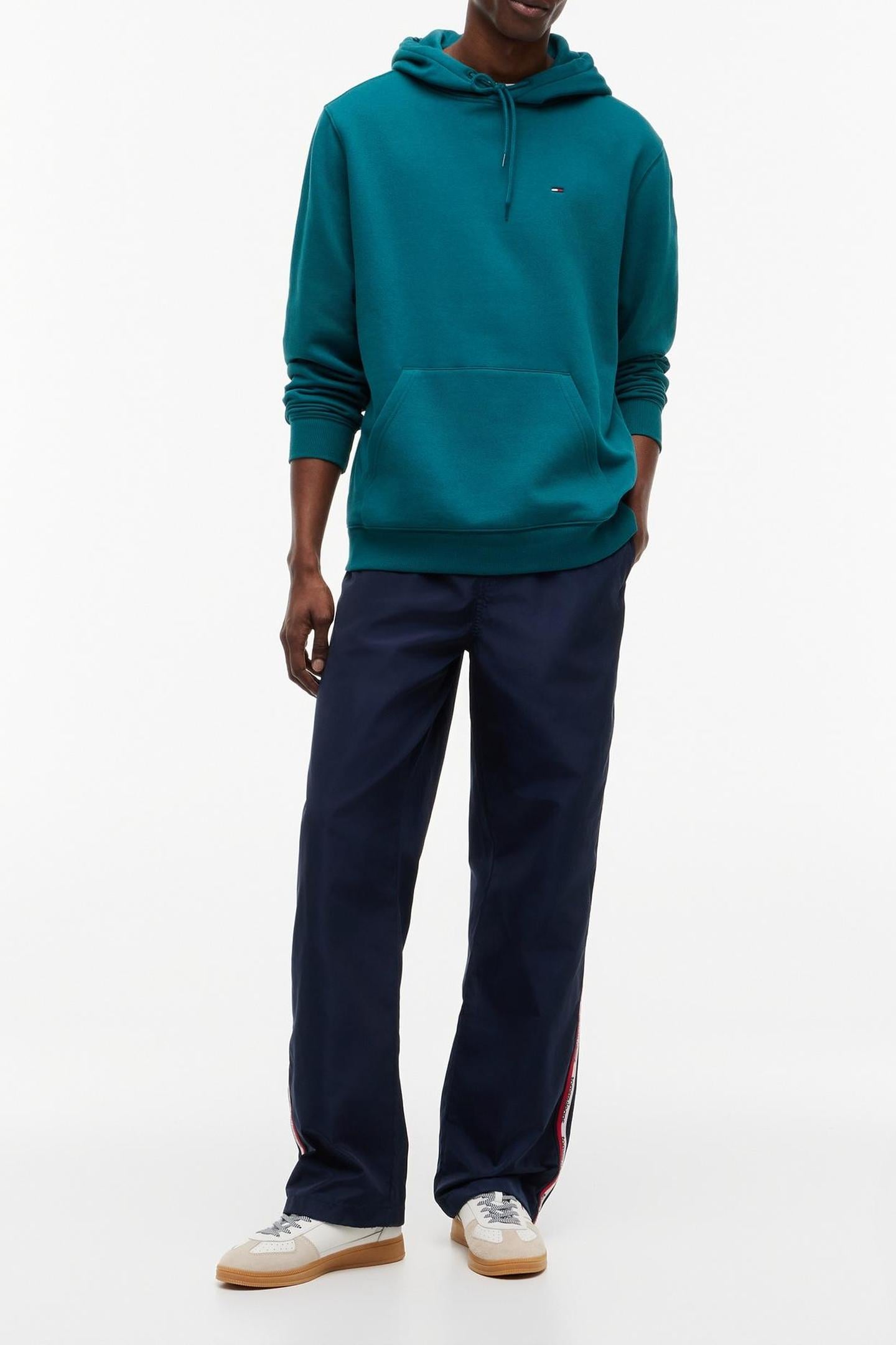 TJM REGULAR S FLAG HOODIE POLAR TEAL 1
