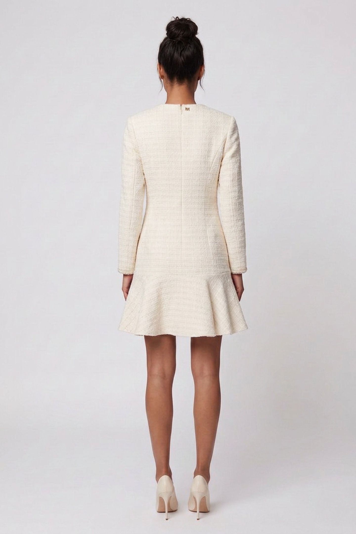 SUE FRILL LS MINIDRE MACADAMIA MULTI 2