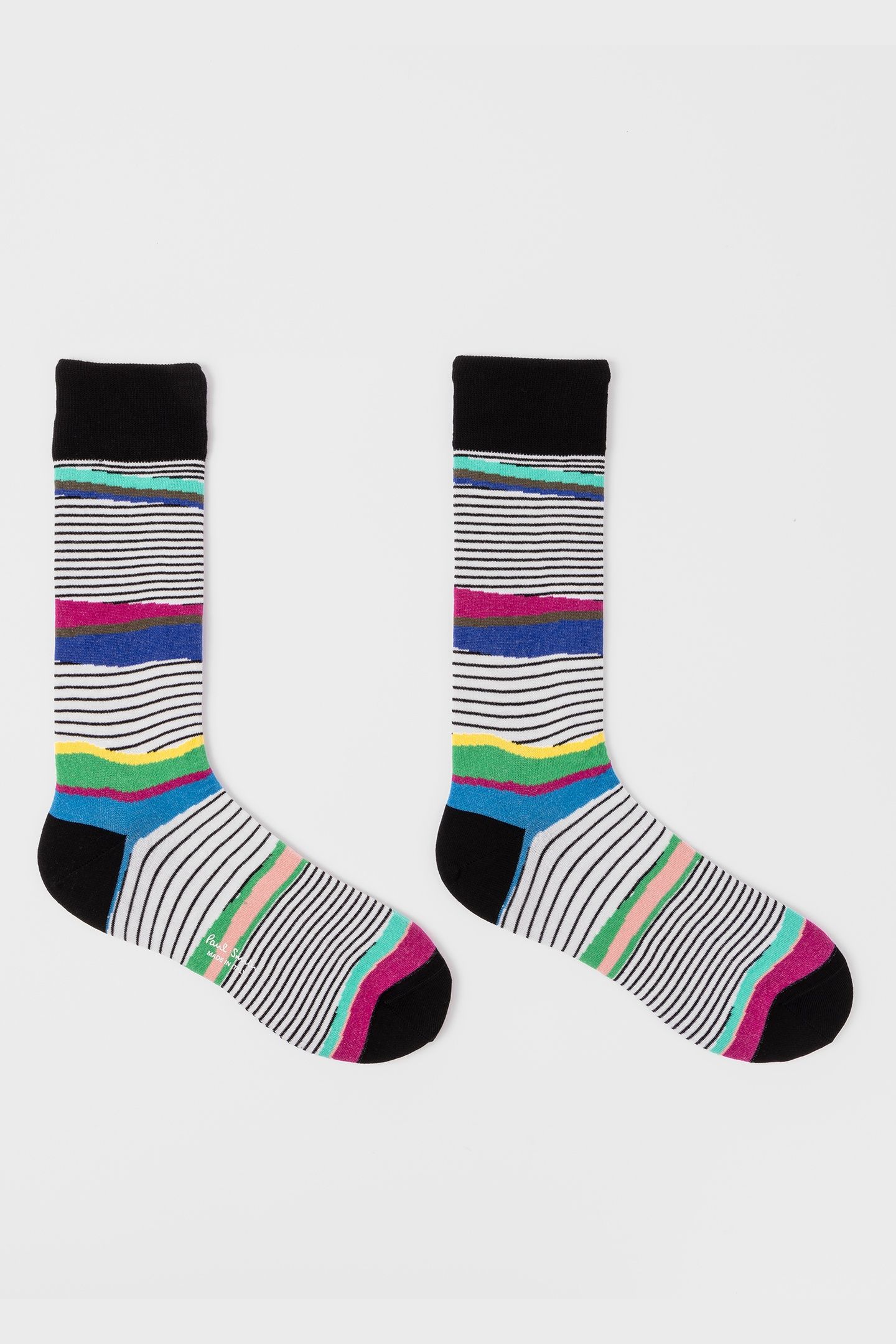MEN SOCK ELI STRIPE BLACK 3