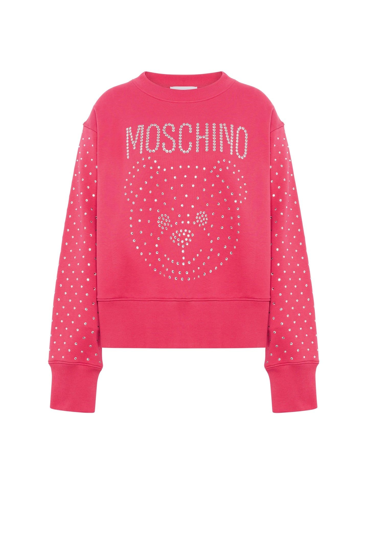 CRYSTAL TEDDY BEAR ORGANIC COTTON SWEATSHIRT PINK 3