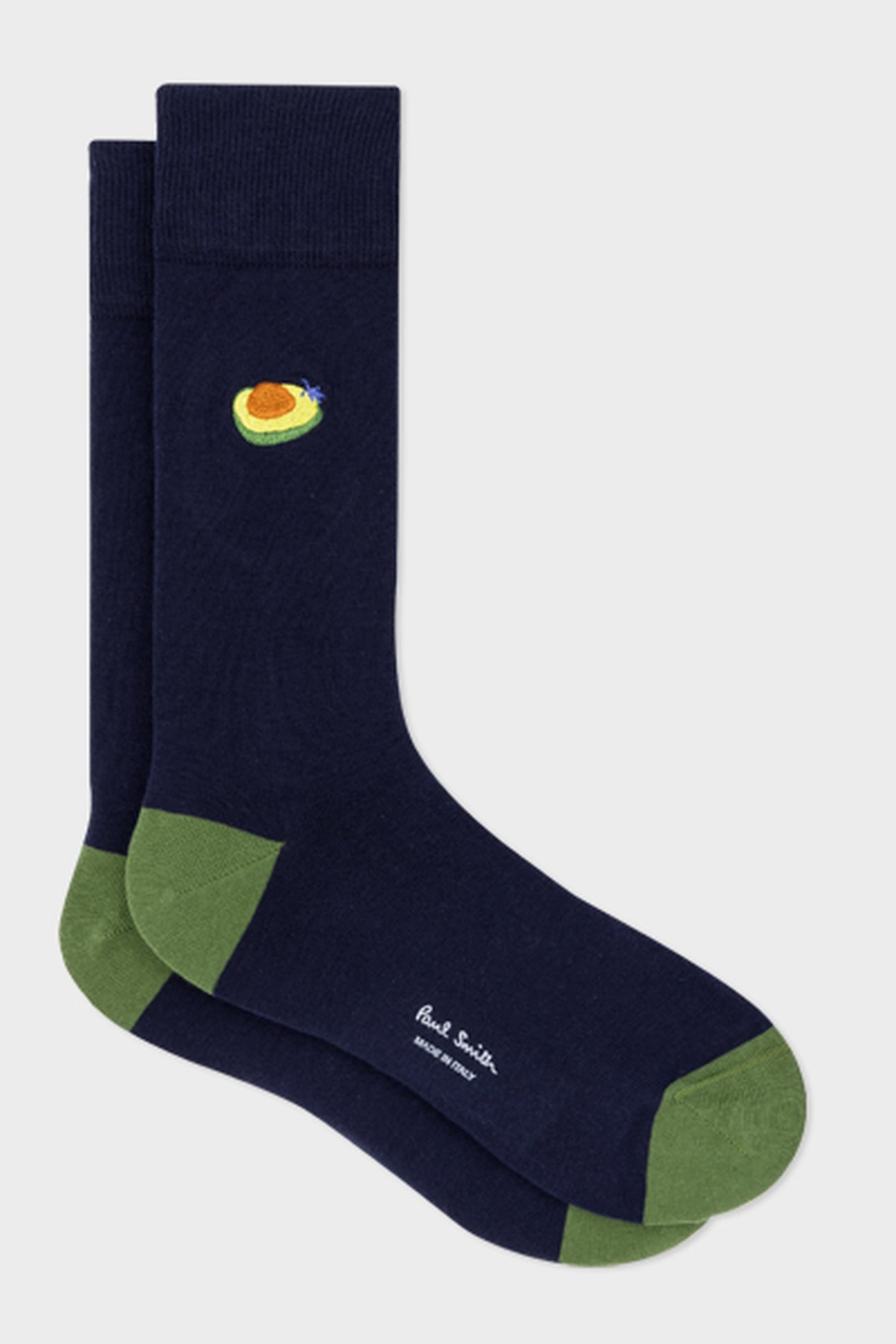 MEN SOCK COCKTAIL EMB NAVY 4