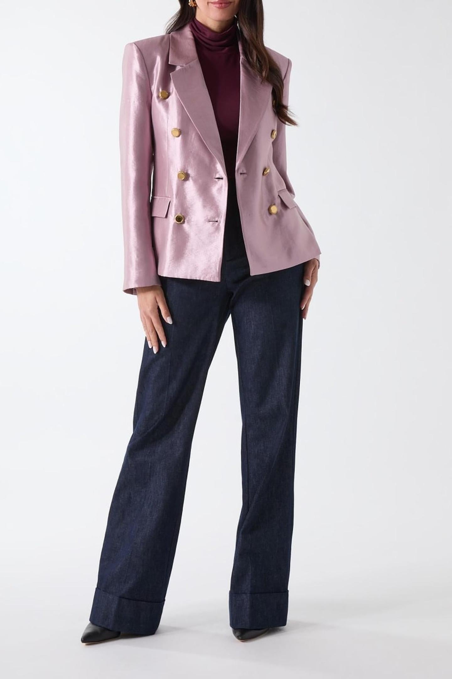 MILLA DOUBLE BREAST MAUVE BERRY 3