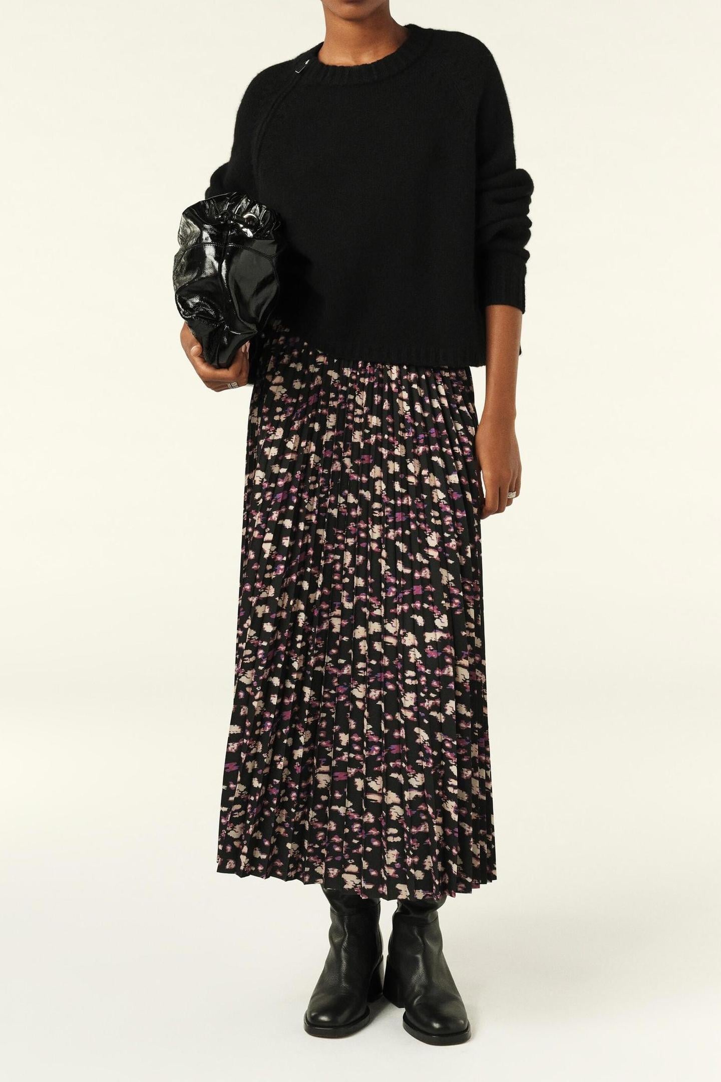 MID-LENGTH SKIRT BORDEAUX 1