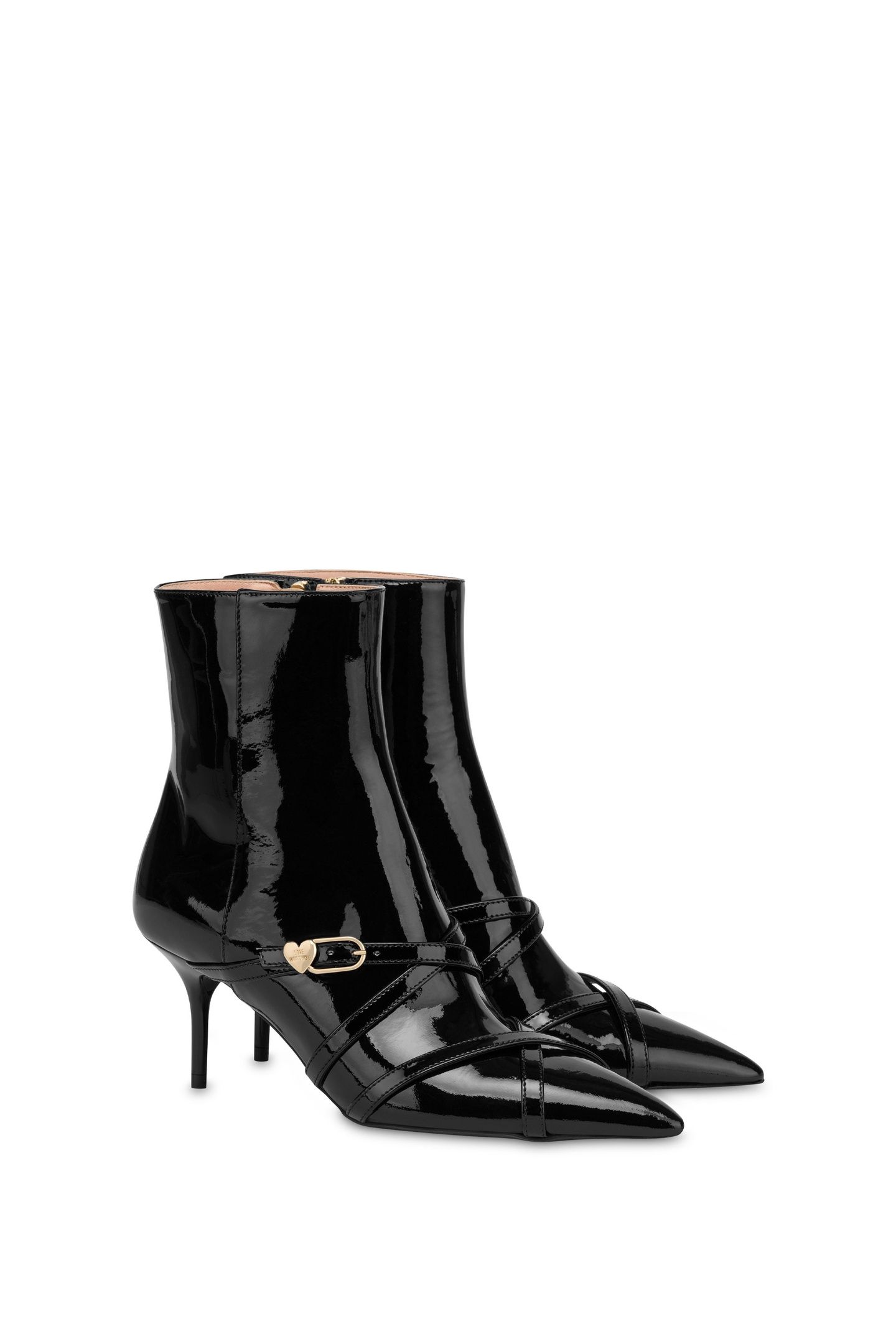PATENT LEATHER ANKLE BOOTS BLACK 2