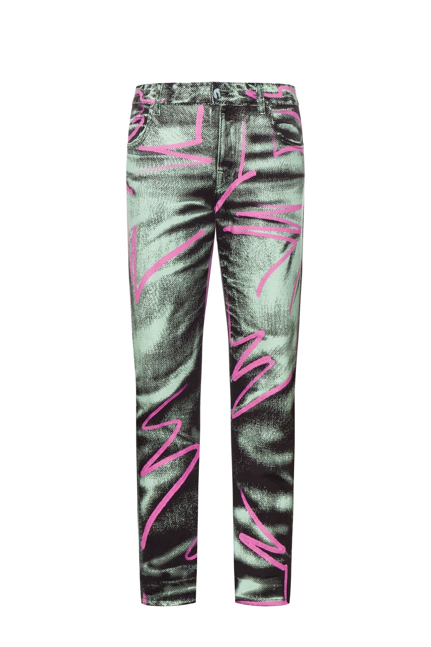 SHADOWS & SQUIGGLES COTTON BULL TROUSERS GREY 3