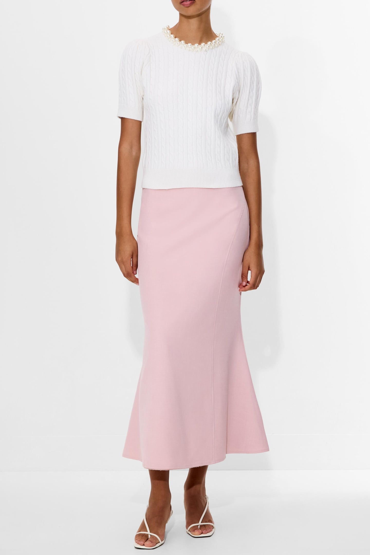 IMOLA TAILORED SKIRT PEACH PINK PEACH PINK 1