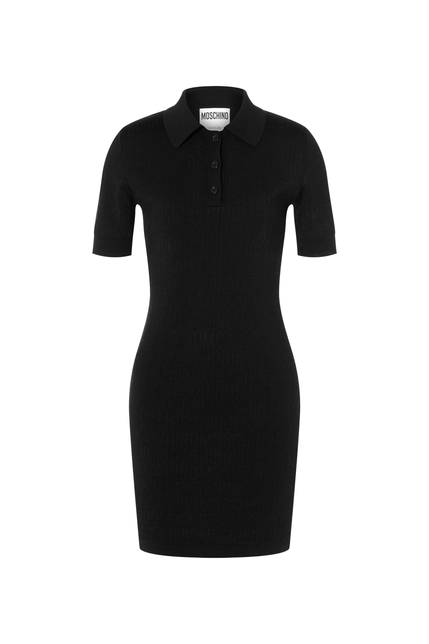 ALLOVER LOGO WOOL DRESS BLACK 4