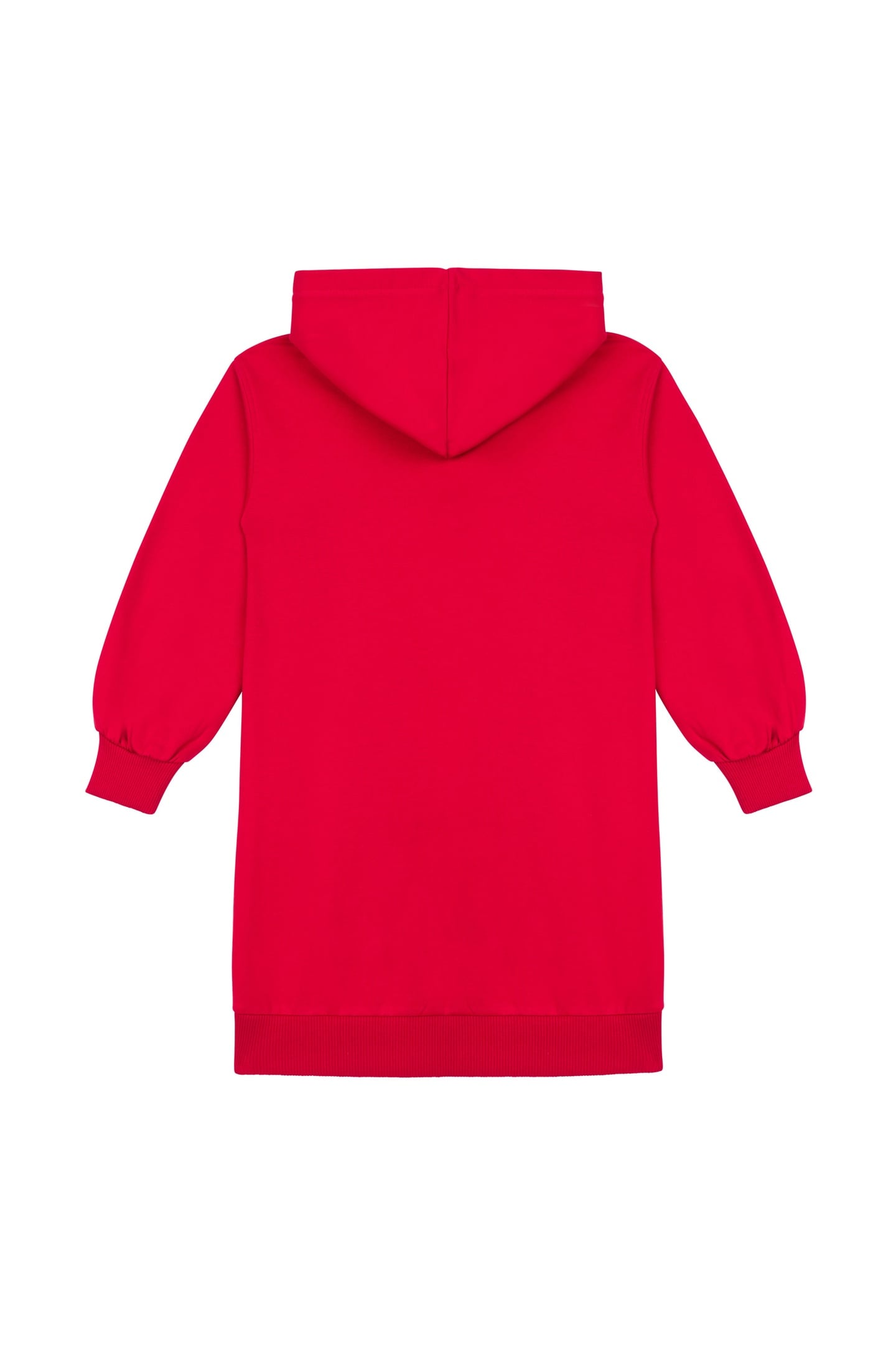 GIRL'S HOODIE DRESS WITH LOGO EMBROIDERY RED 2