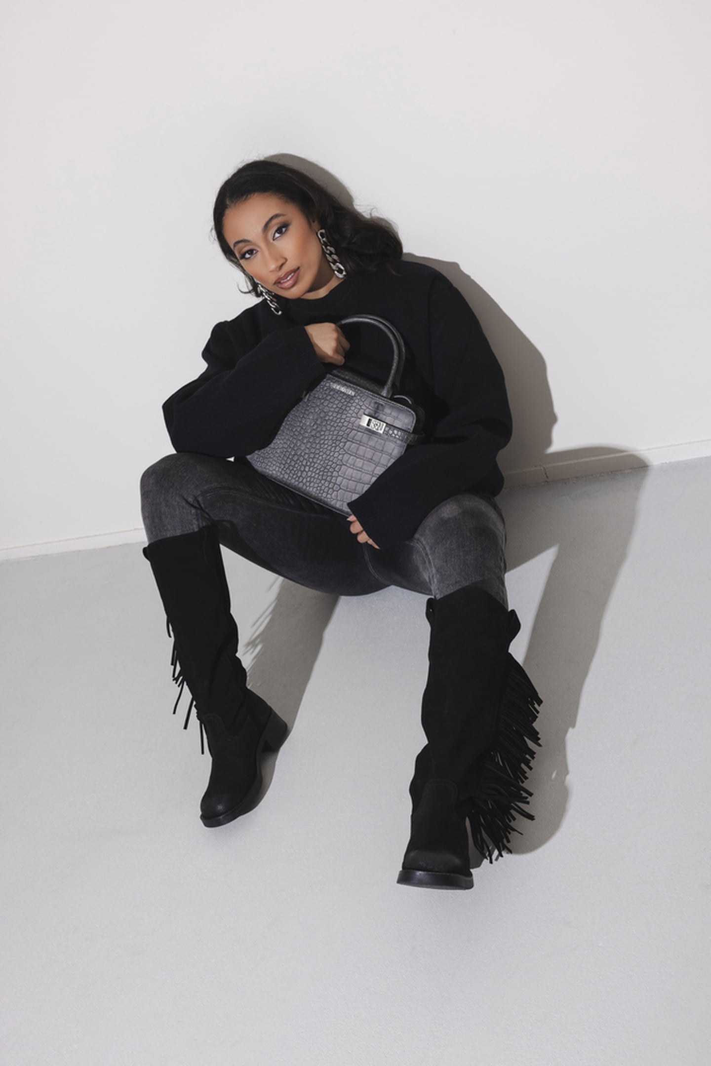 NIGELLA BOOTS BLACK LEATHER 6